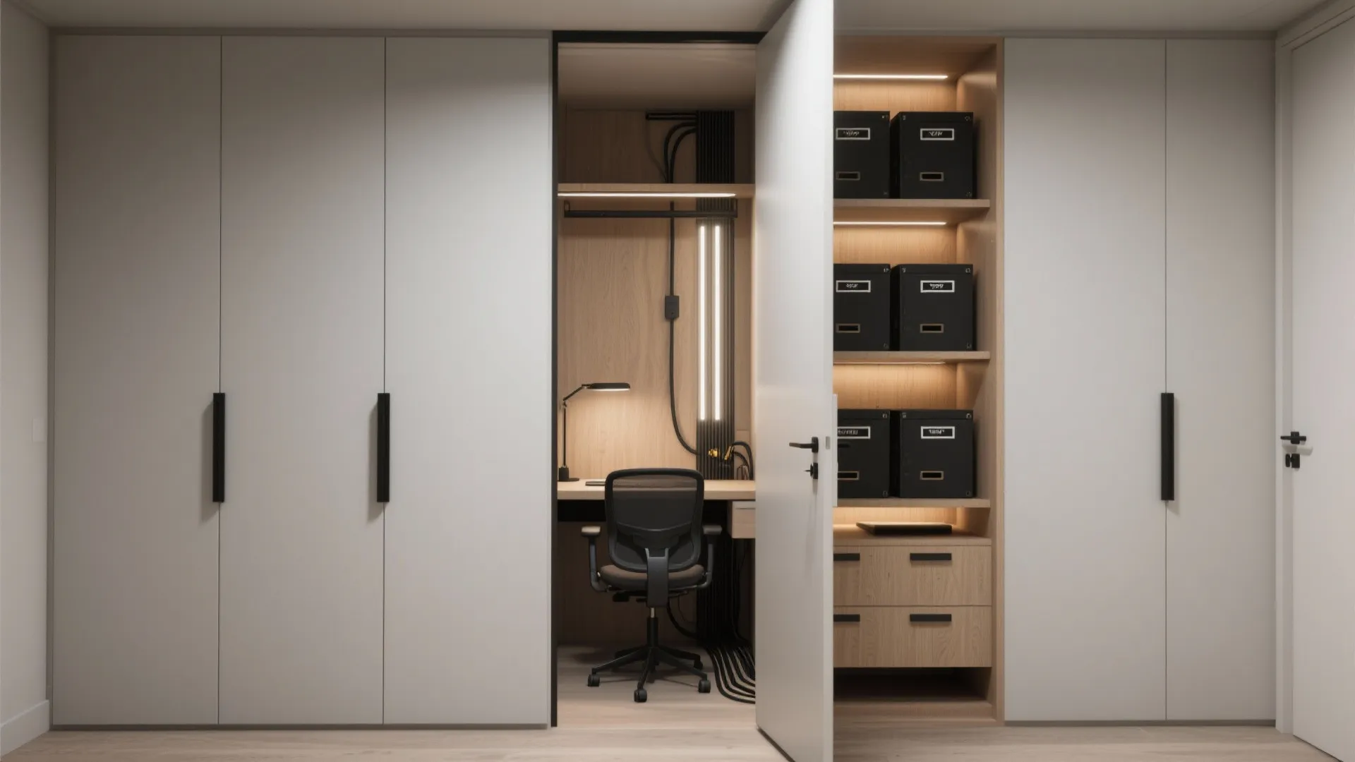 3. Closet-turned-office (the cloffice)