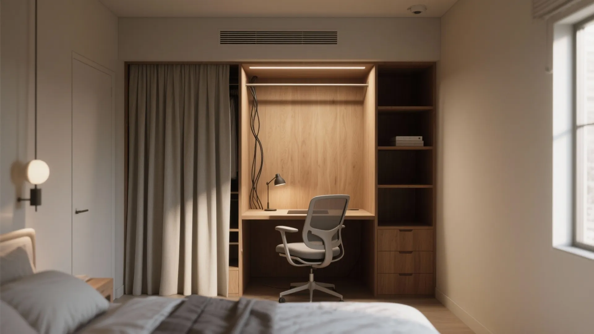 1. Reclaim a closet — the classic 'cloffice'