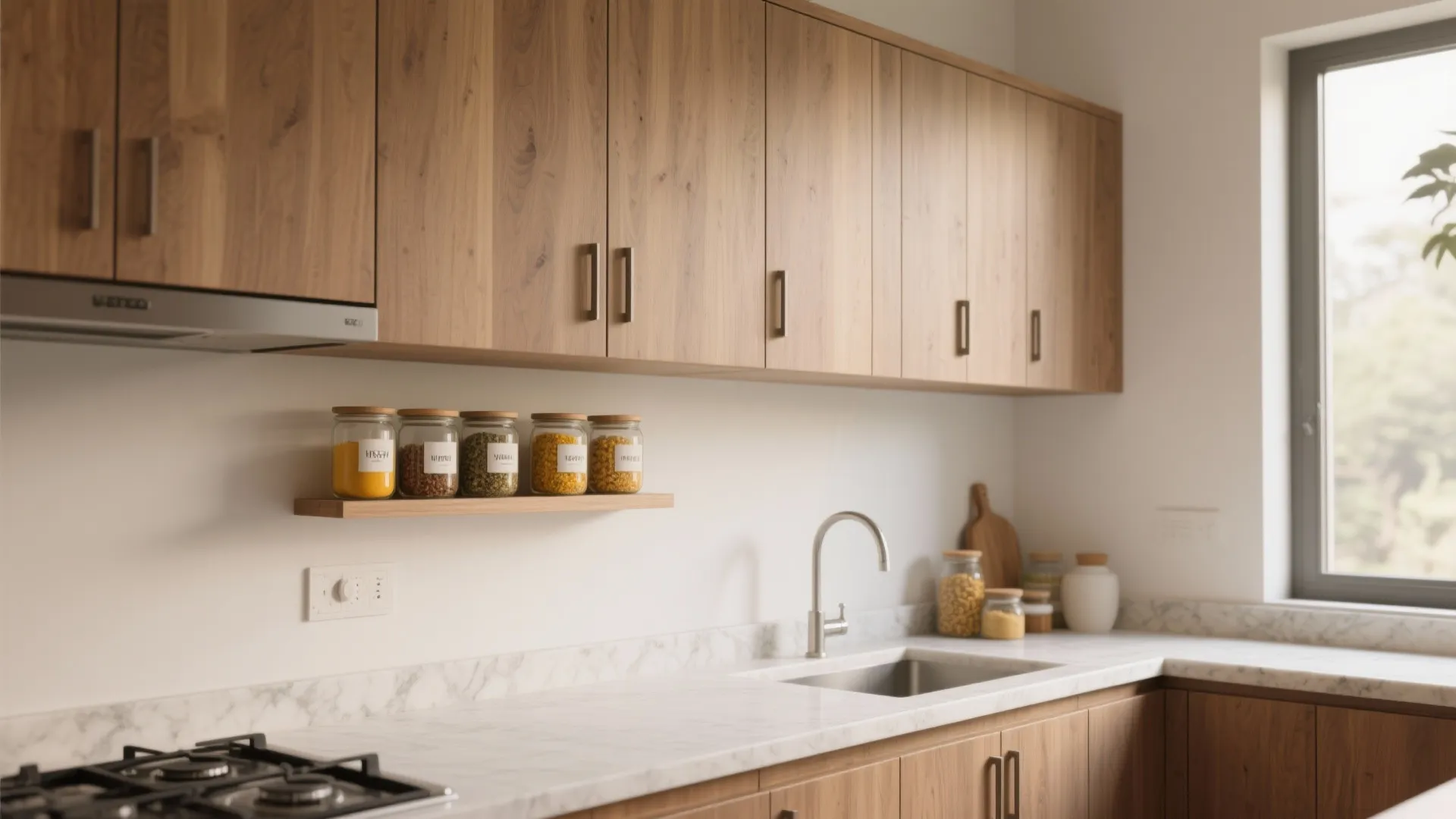 Warm Minimalist Storage with Closed-Open Balance