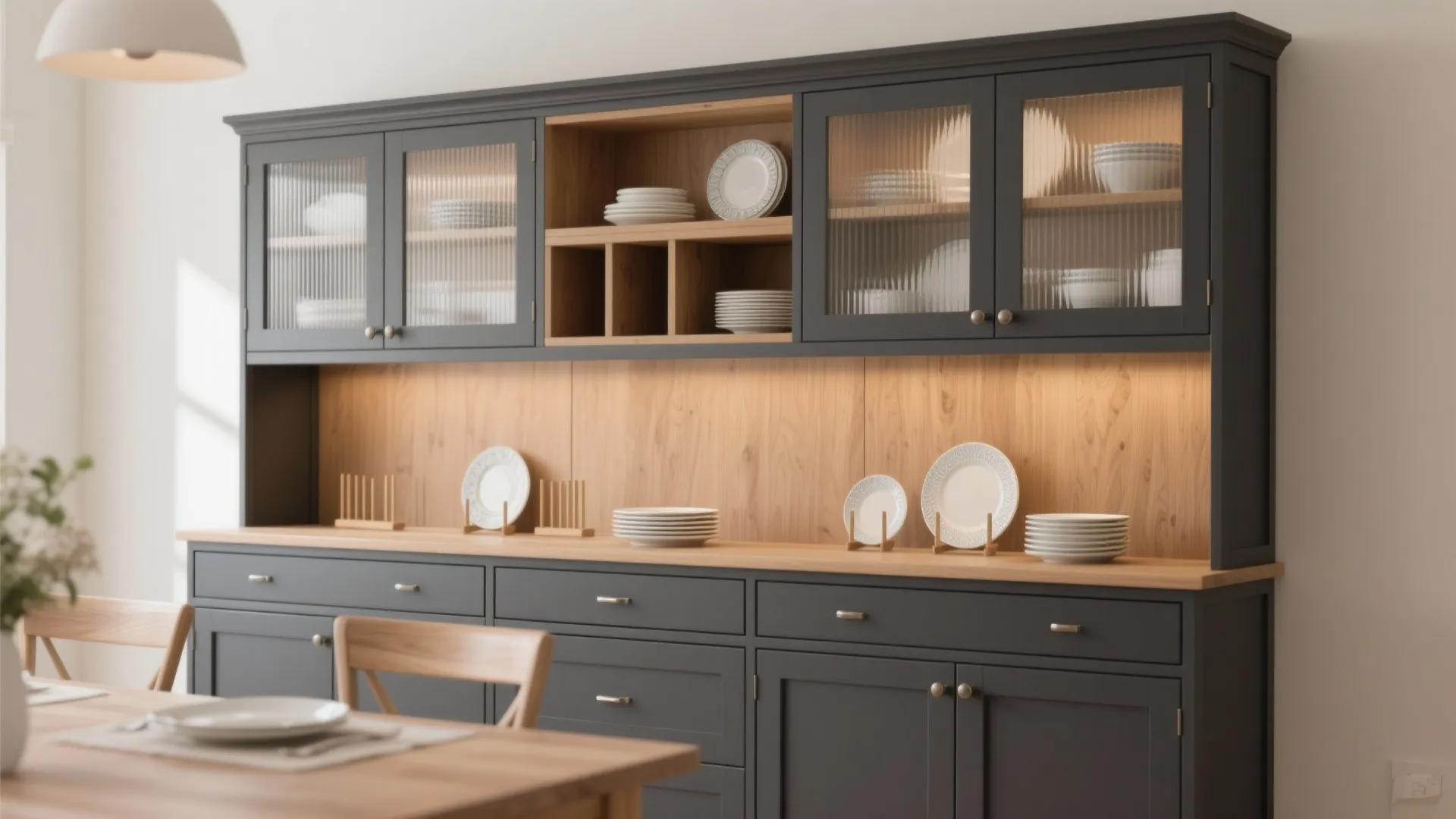 Closed Base + Semi-Open Display to Balance Clutter