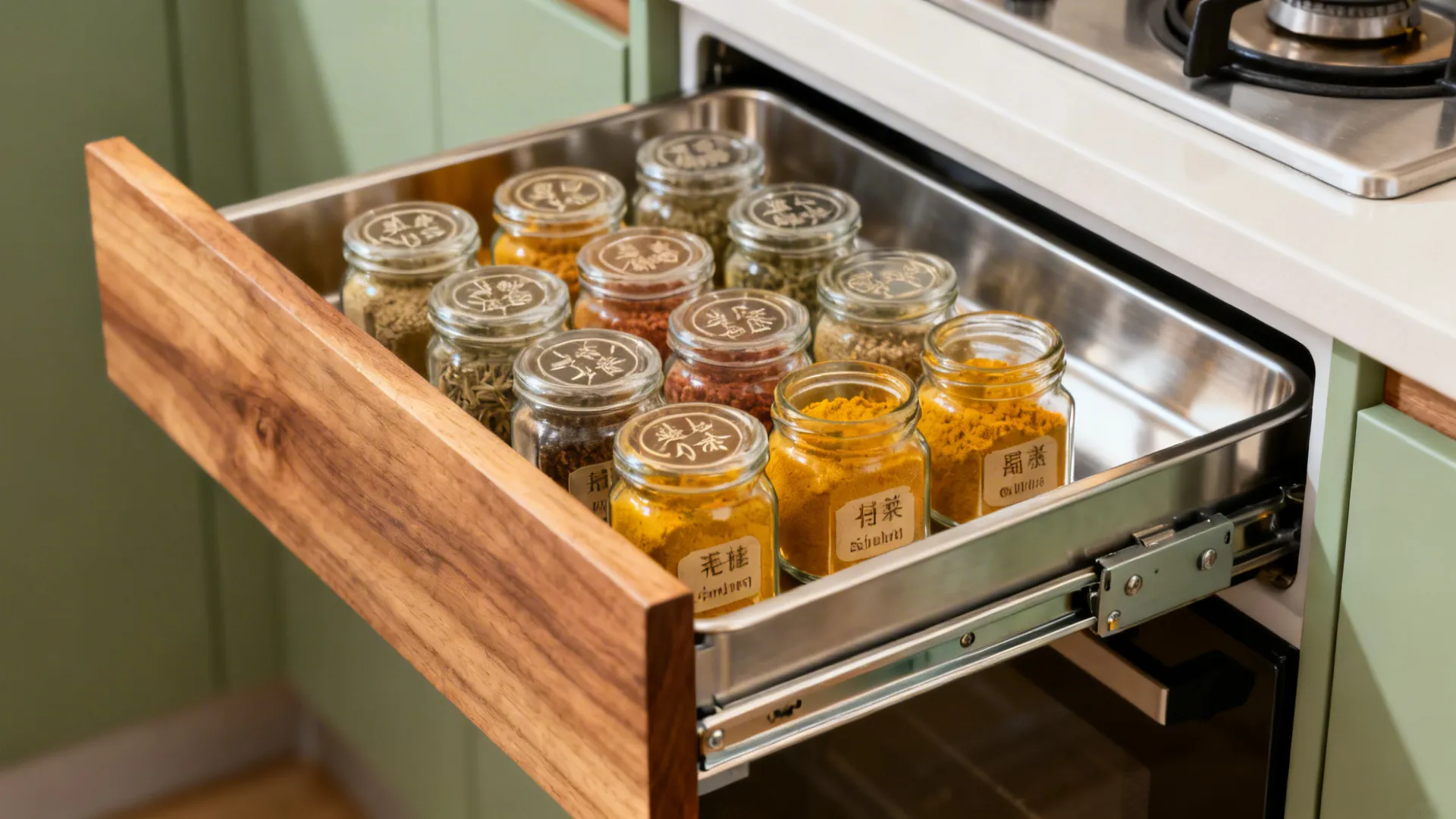 Minimalist Spice Storage With Closed Systems