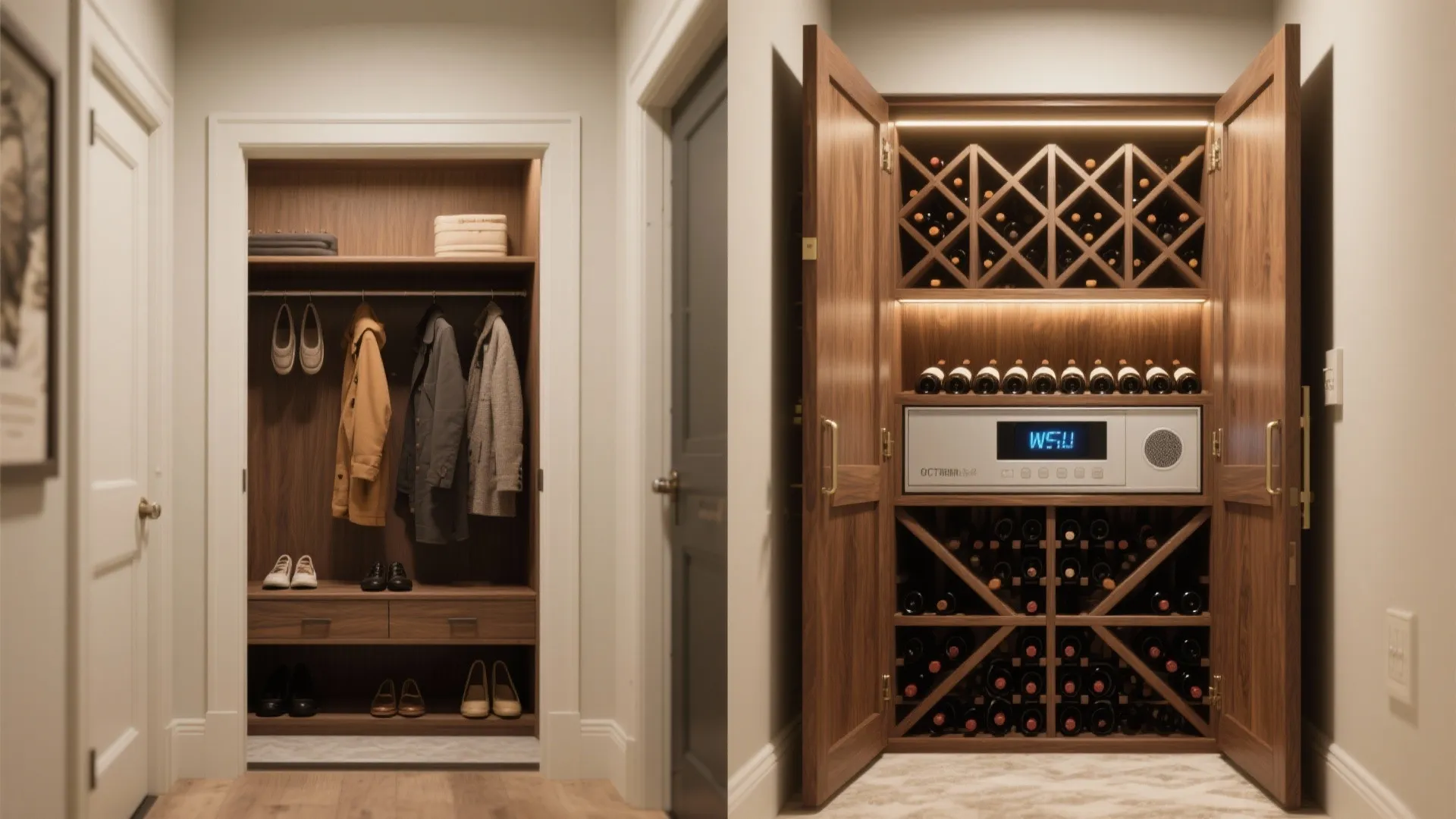 3. Converted closets with climate inserts