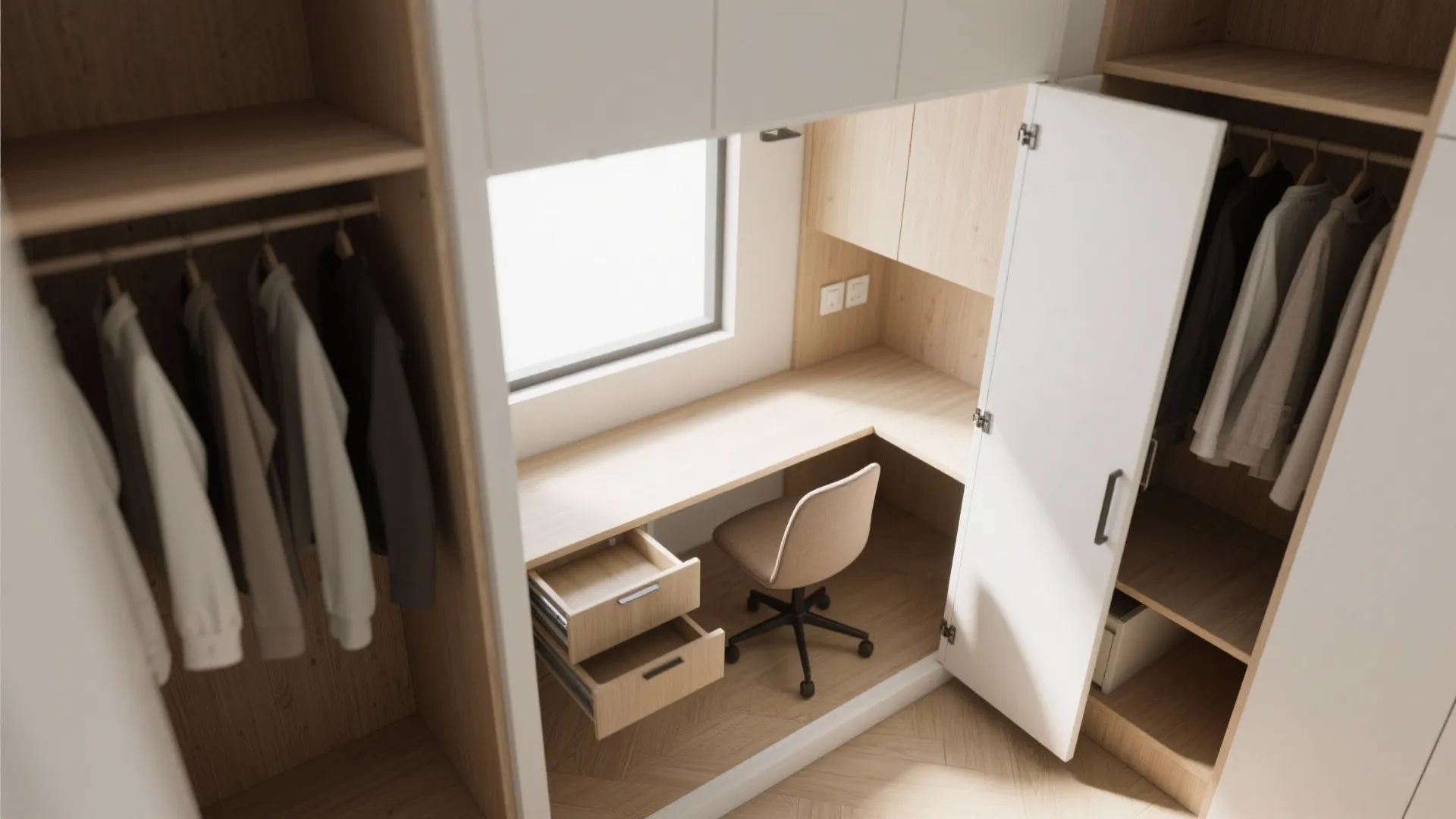 3. Convert a closet into a focused workspace