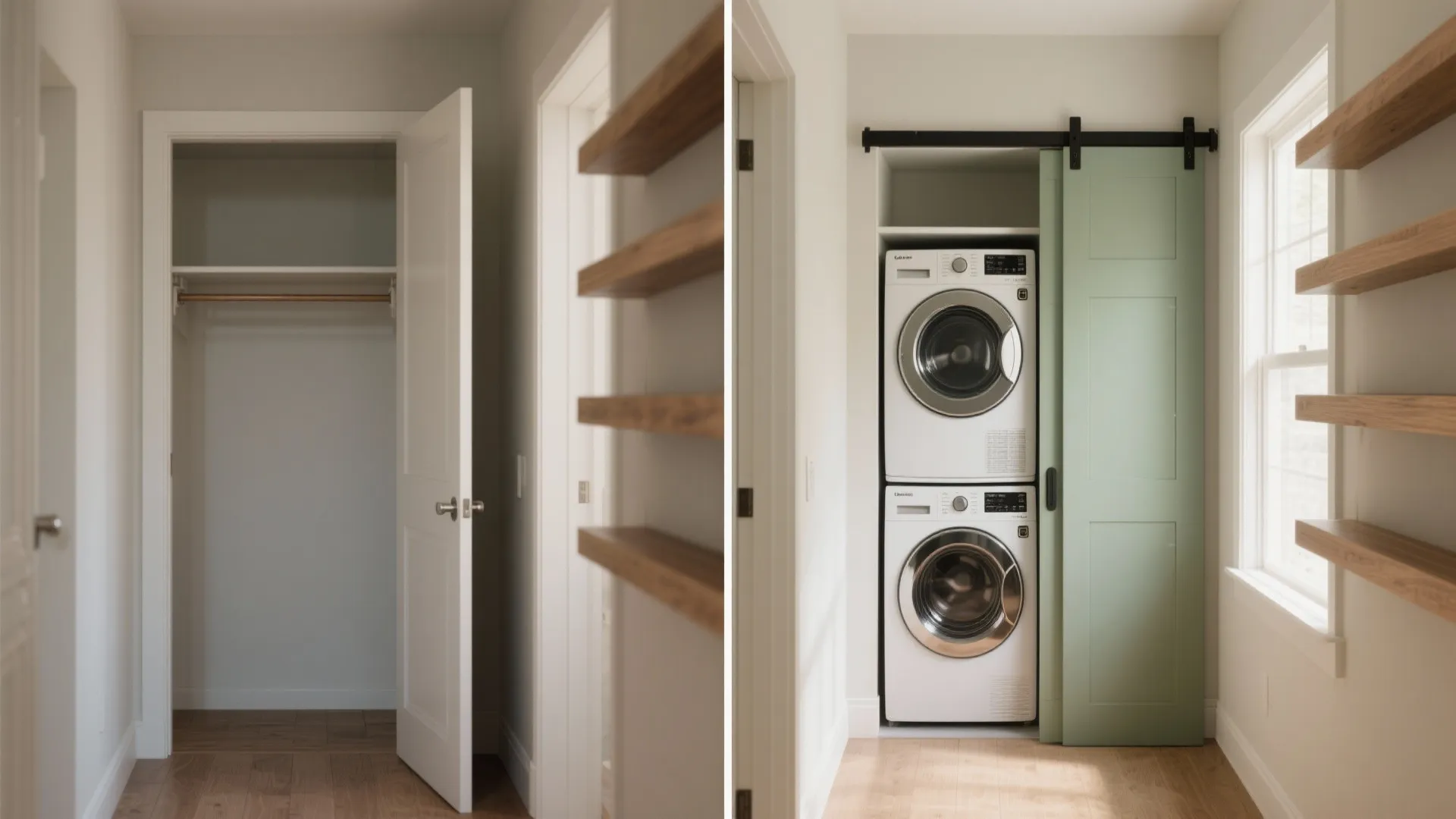 5. Convert a closet or alcove into a dedicated laundry nook