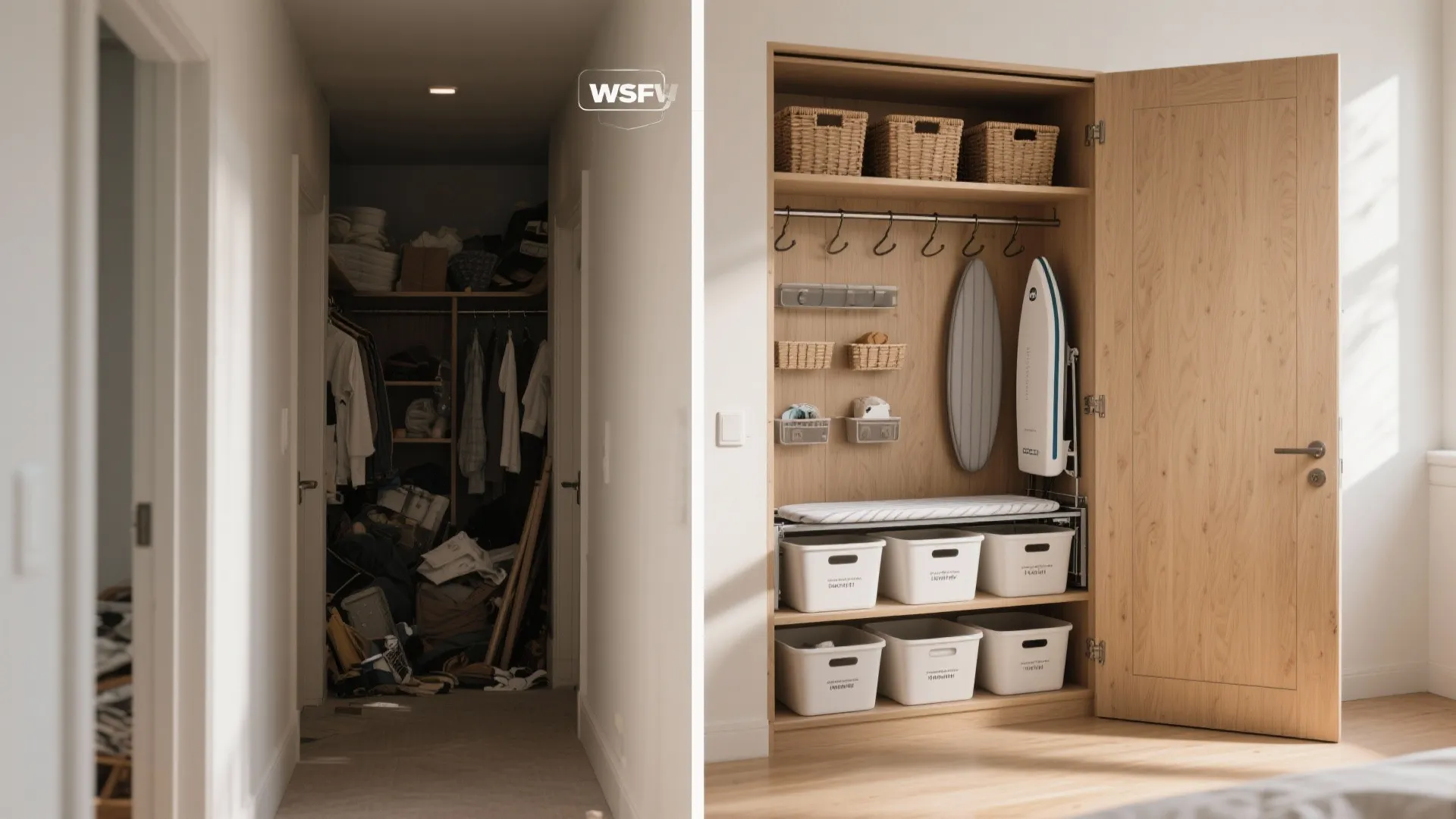 5. Convert an adjacent closet with slide-away doors