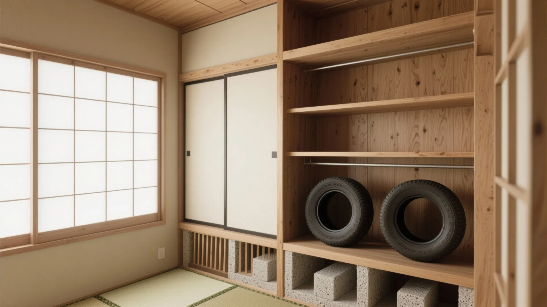 Tips 3: クローゼット下段は“重量ゾーン”として設計（京都・大阪の1Kに有効）