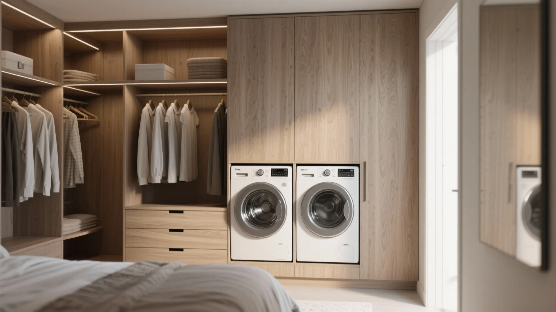 7. Pocket Laundry Area in Closet