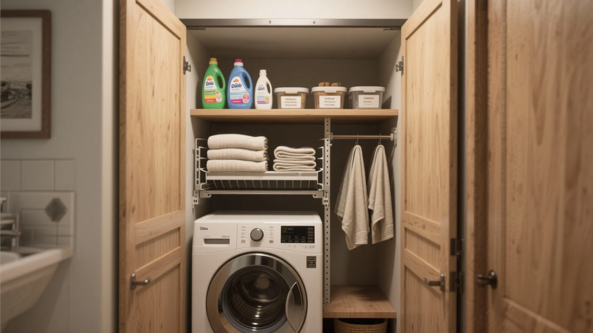 3. Closet Conversion with Shelving and Folding Station