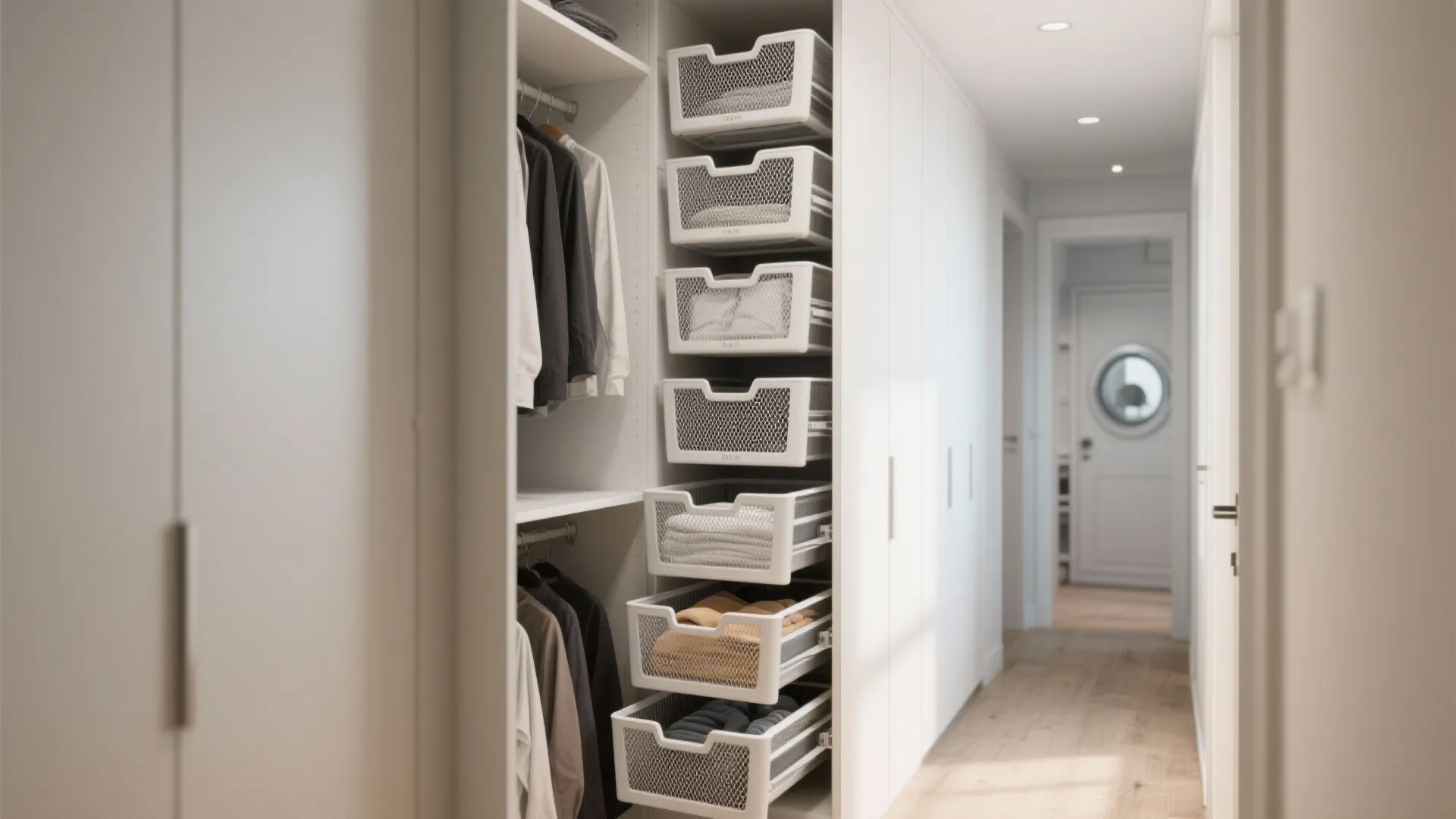 4. Closet tower with ventilated drawers