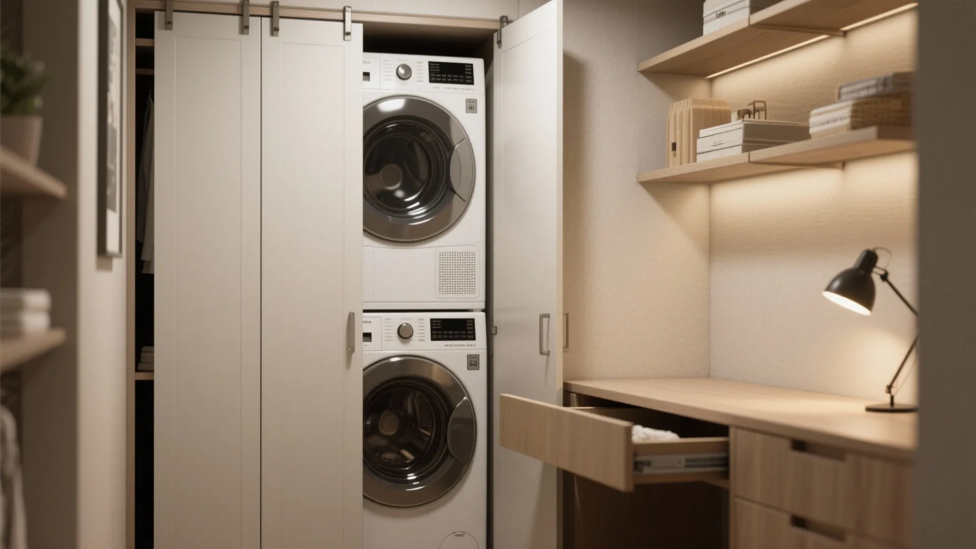 2. Convert one closet into a multifunctional nook