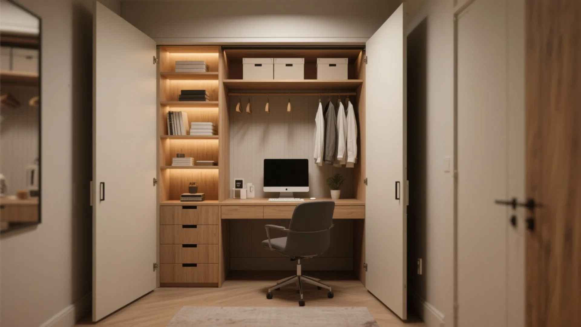3. Hideaway Offices in Closets