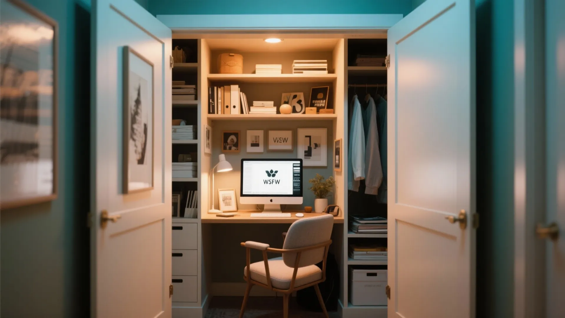 6. Niche or Closet Office (a.k.a “Cloffice”)