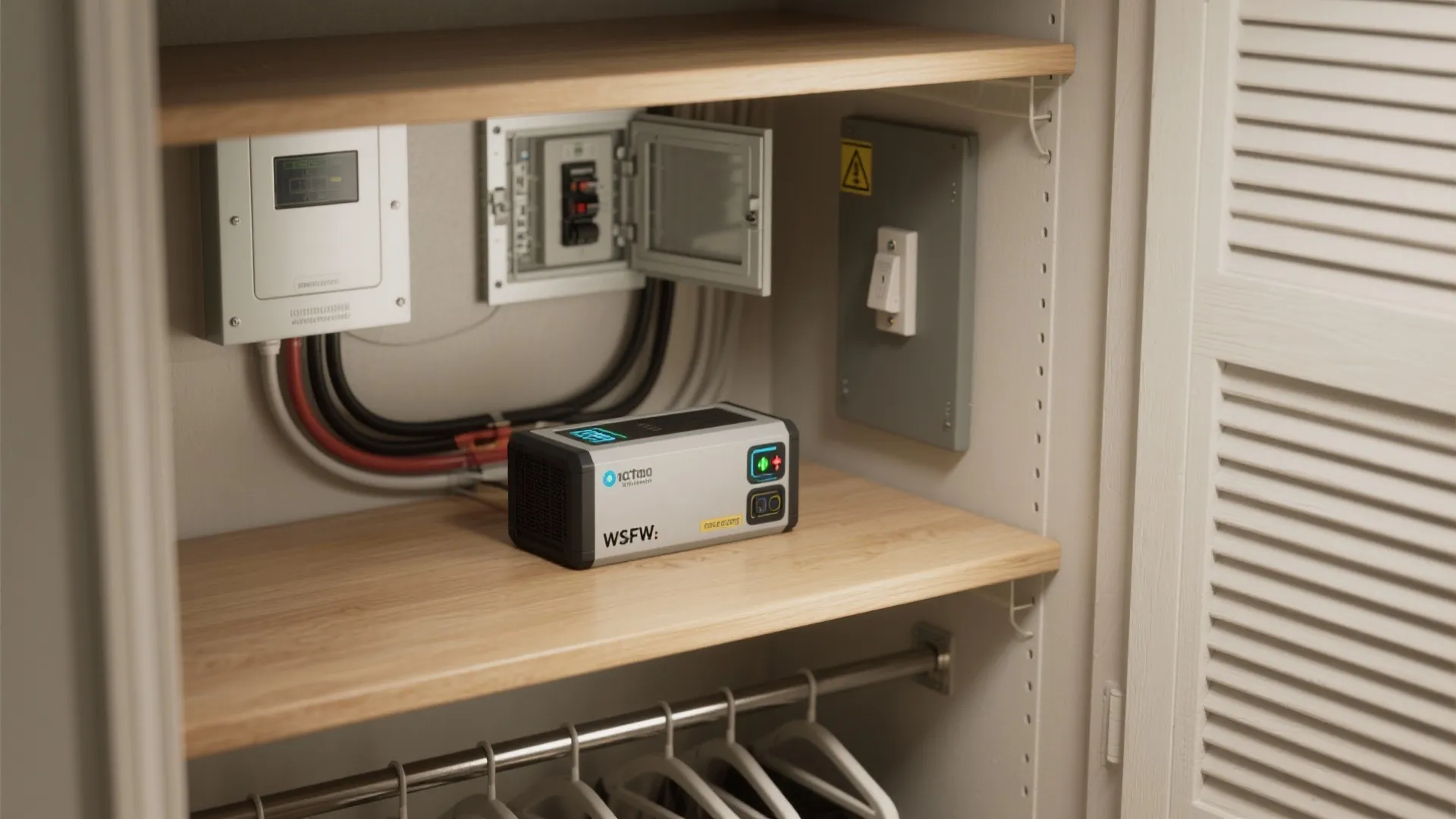 3. Create a dedicated closet shelf with easy service access