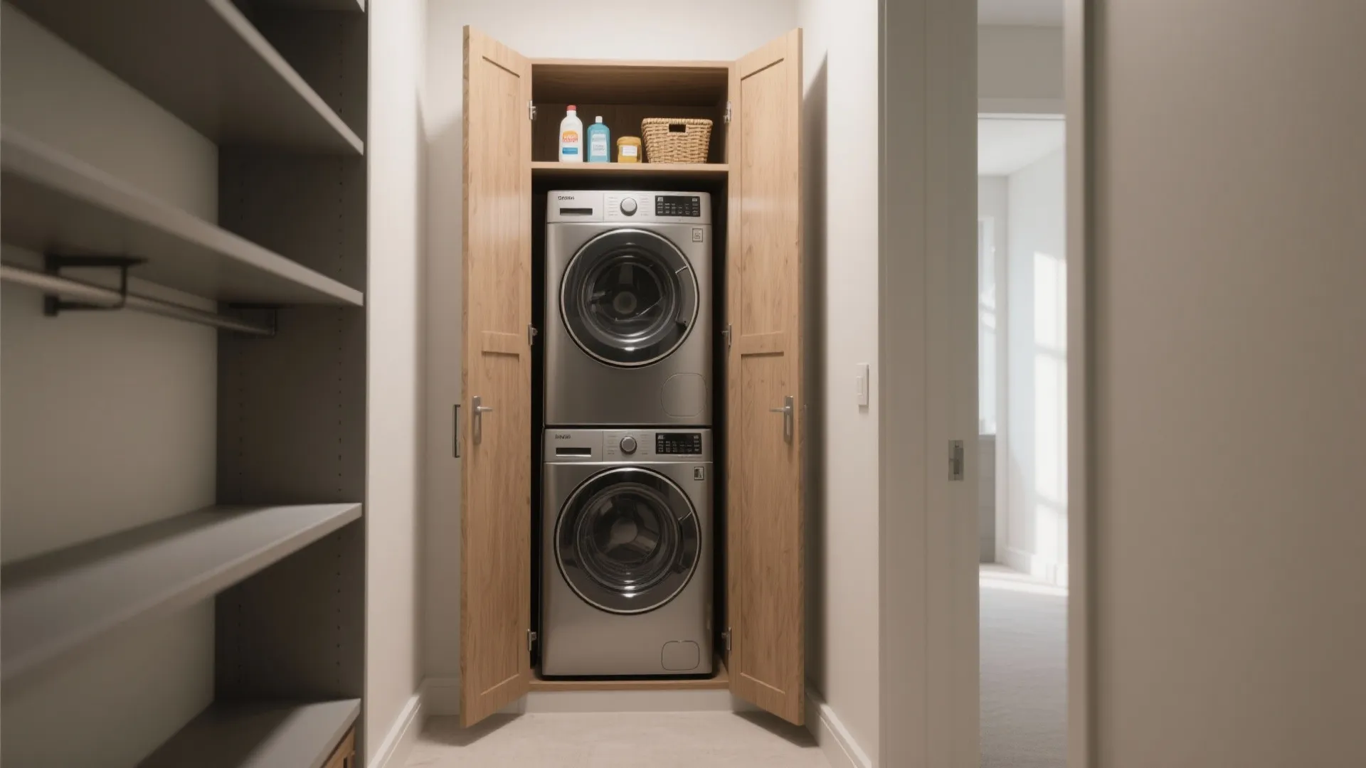10 Laundry Room Stacked Washer Dryer Ideas: Smart, small-space laundry design ideas I use to make stacked washer-dryer setups feel spacious and functional