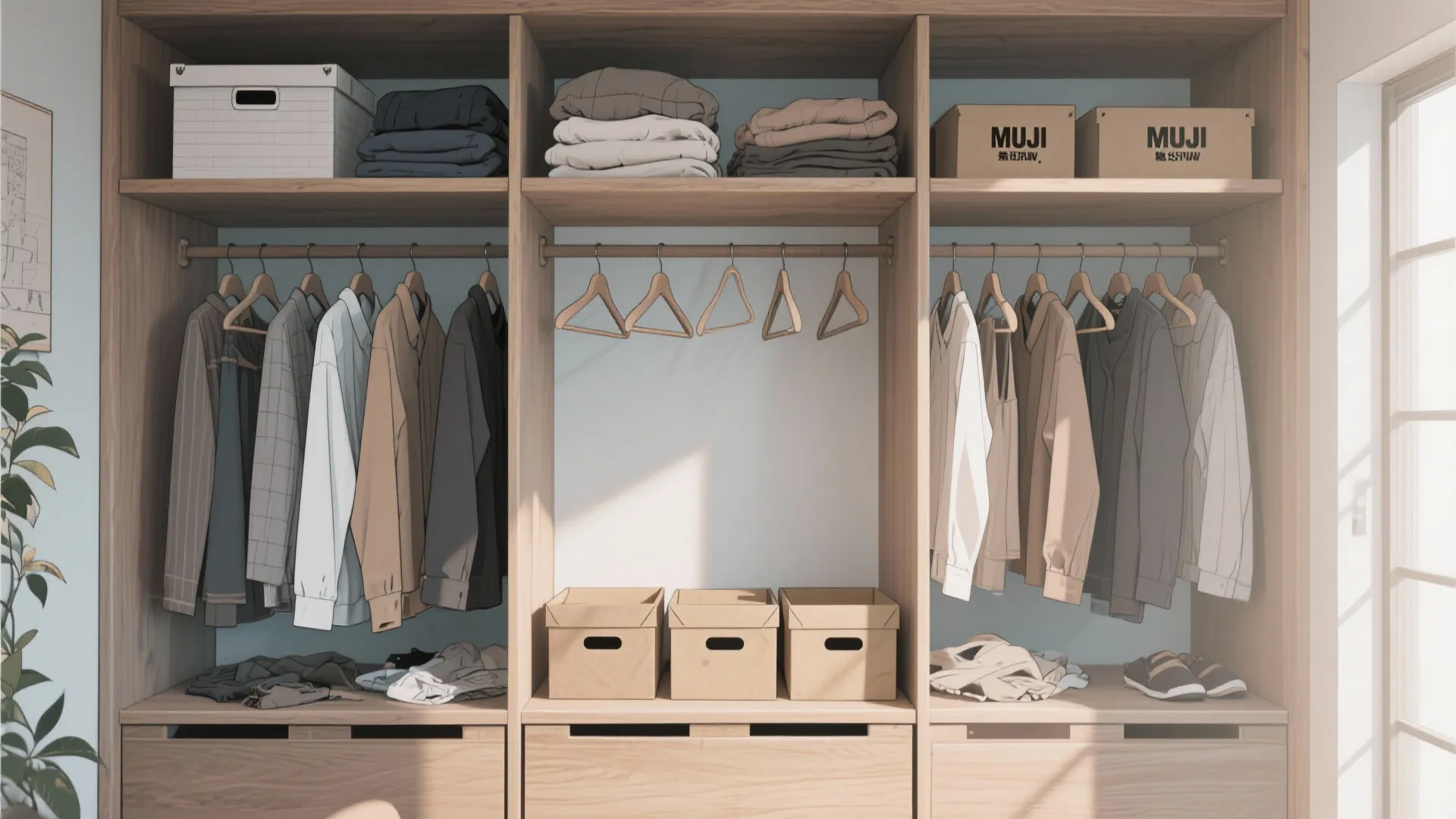 Tips 6: クローゼットは“層”で分ける（収納技巧）