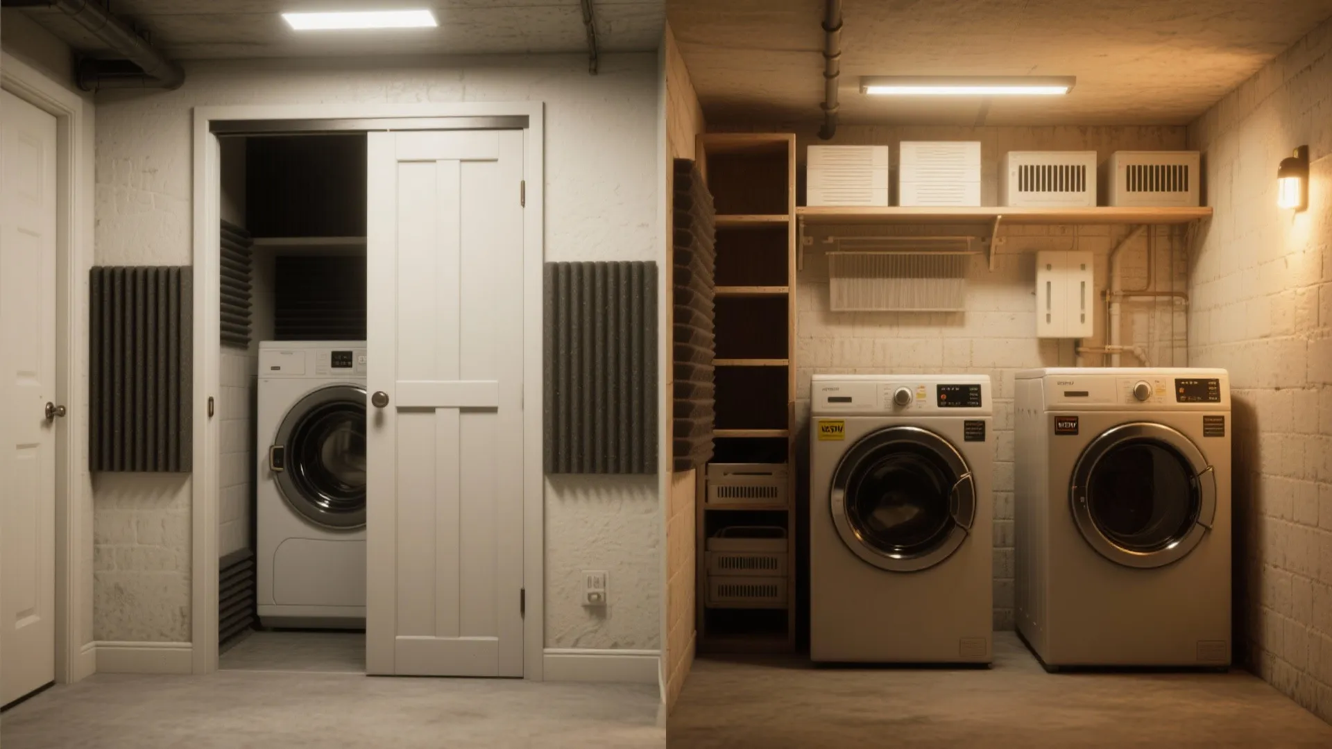 4. Enclosed closet vs open laundry nook