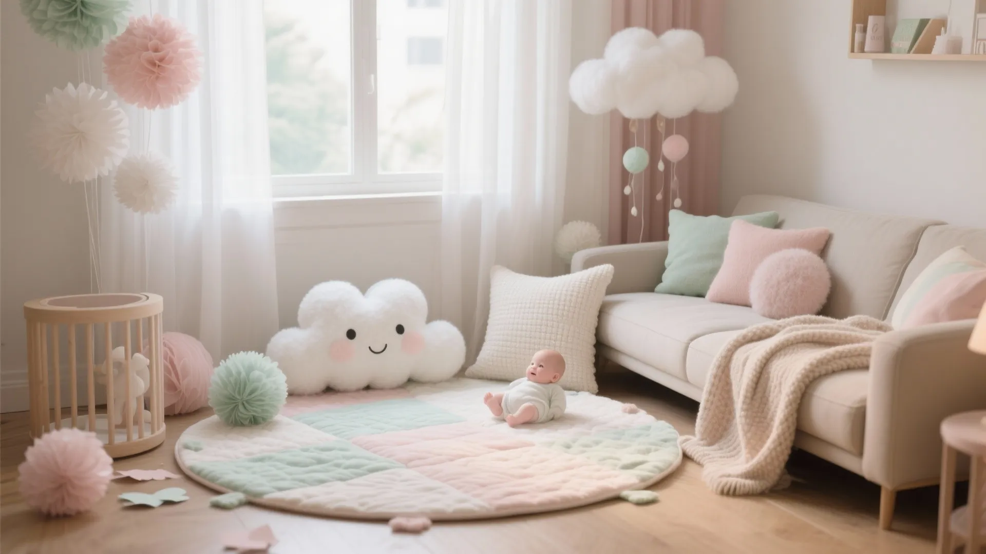 Pastel Cloud Corner with Sensory Layers