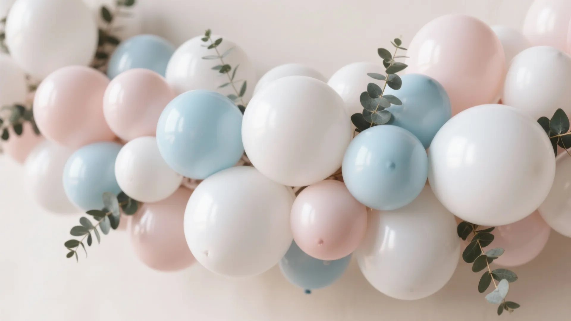 Soft Cloud Garland Over the Dessert Table