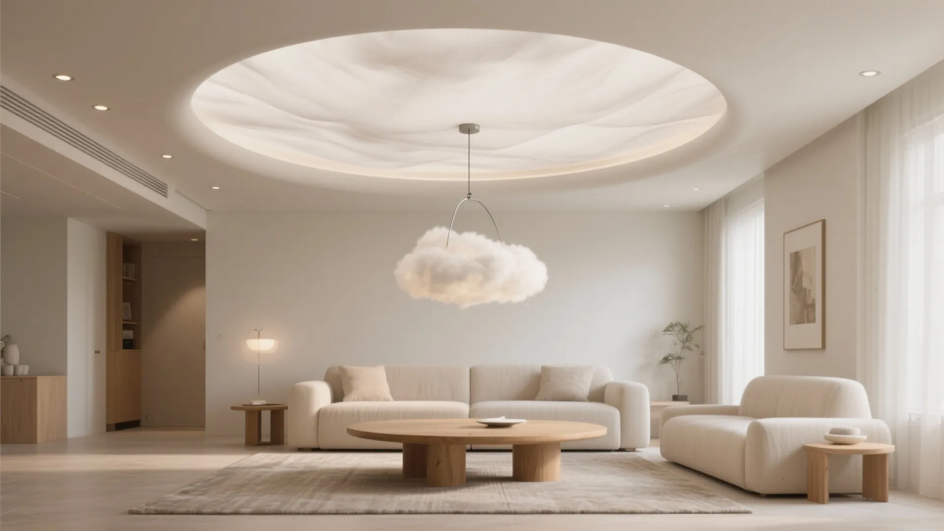 Idea 5: A floating “cloud” over the coffee table