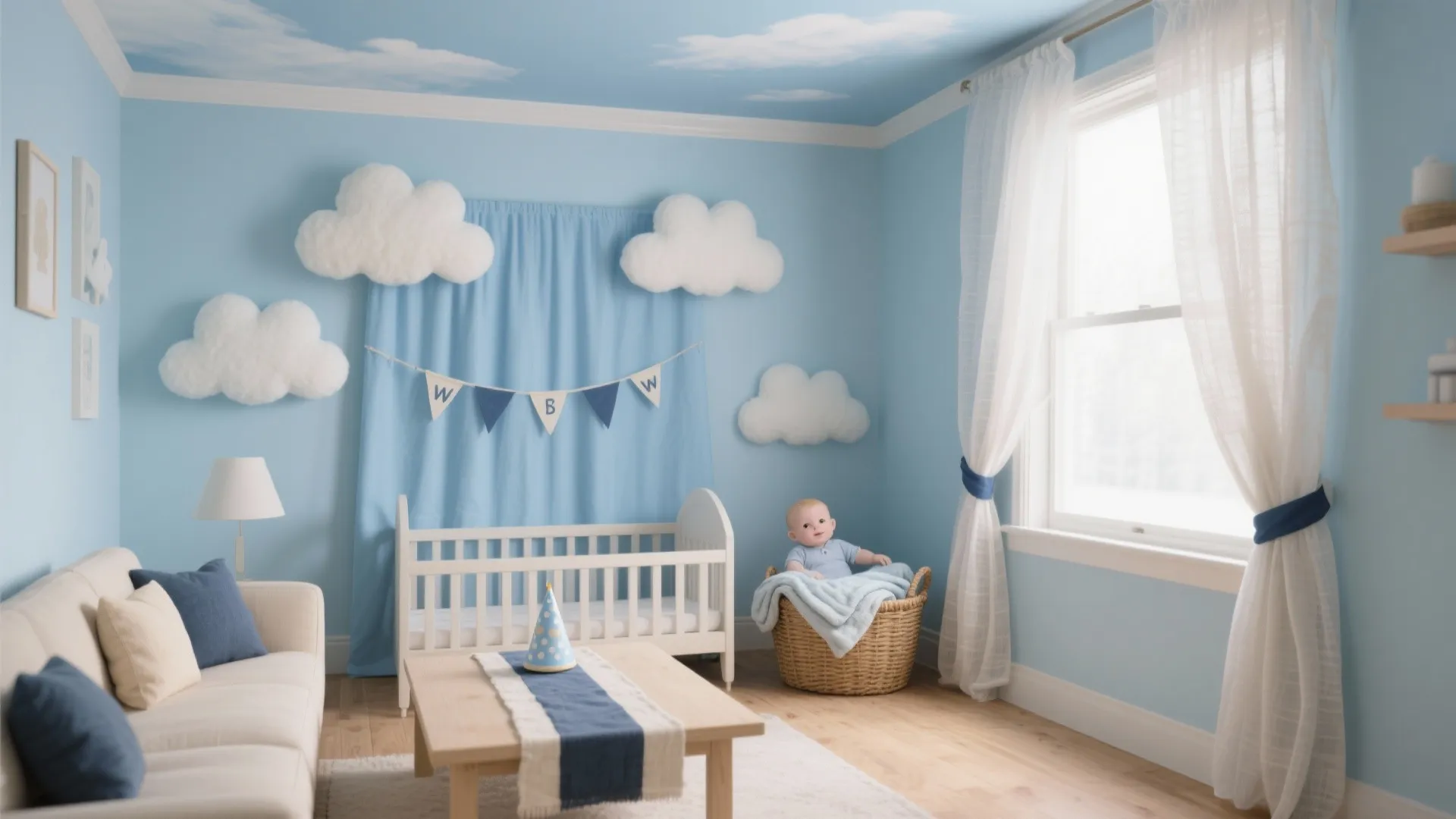 Gentle Sky Palette with a Cloud-Soft Backdrop