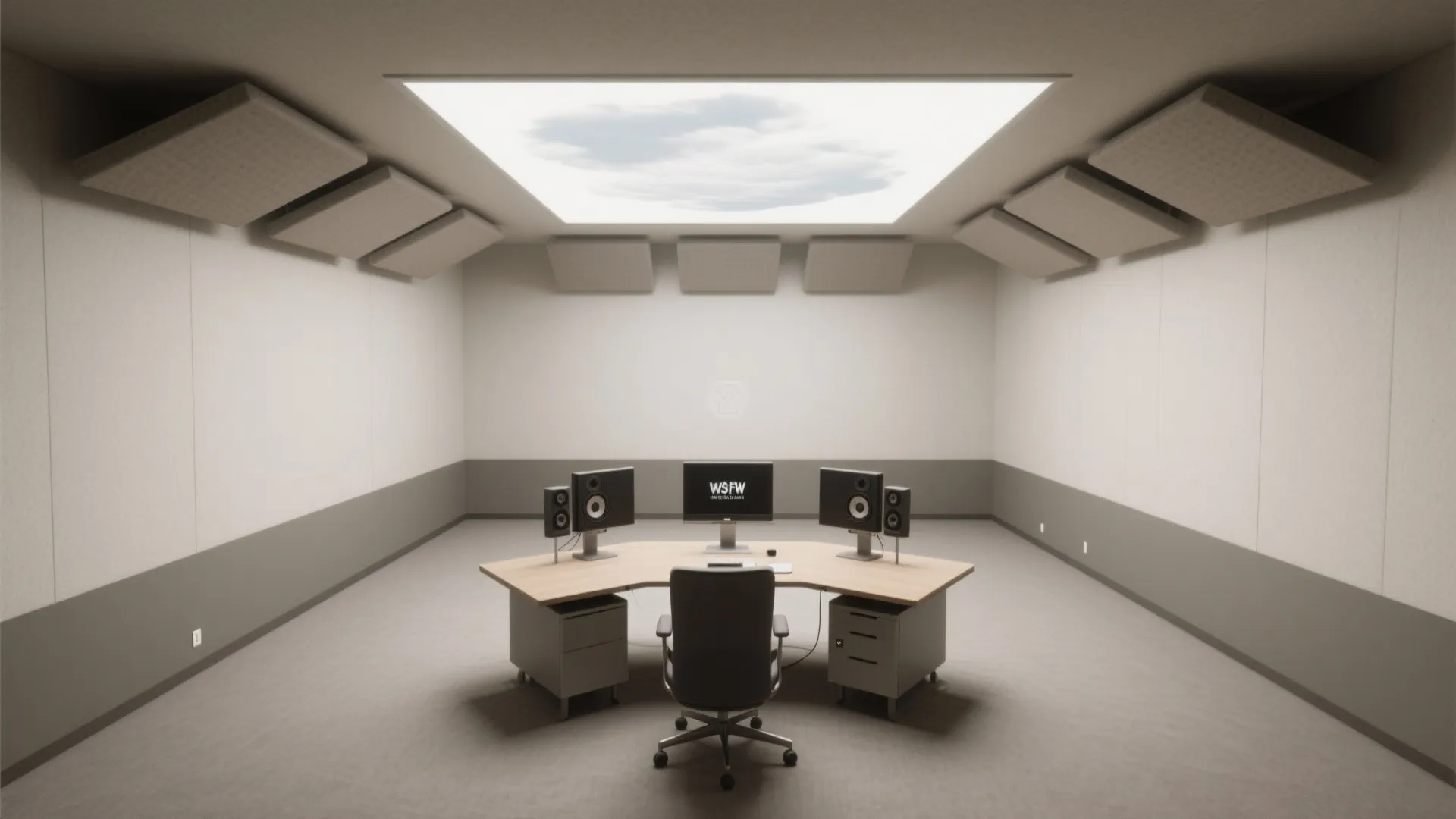 Ceiling Cloud + Wall–Ceiling Soffit Traps