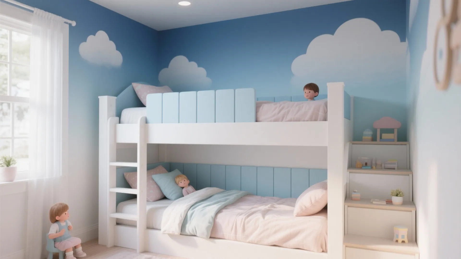 4. Cloudy Ombre Behind Headboard