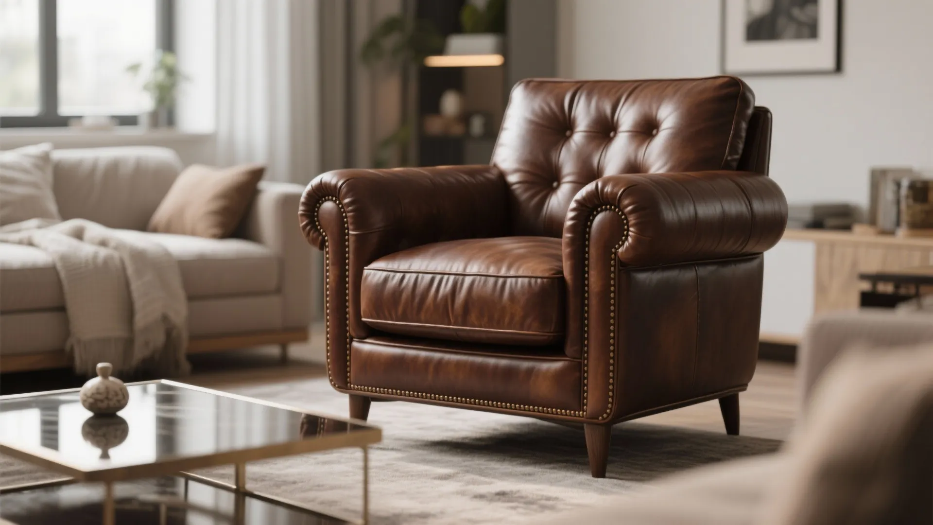 3. Leather Club Chair as a Statement Piece
