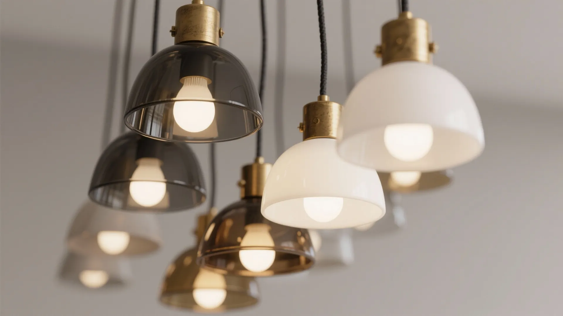 Cluster pendants to create a sculptural focal point