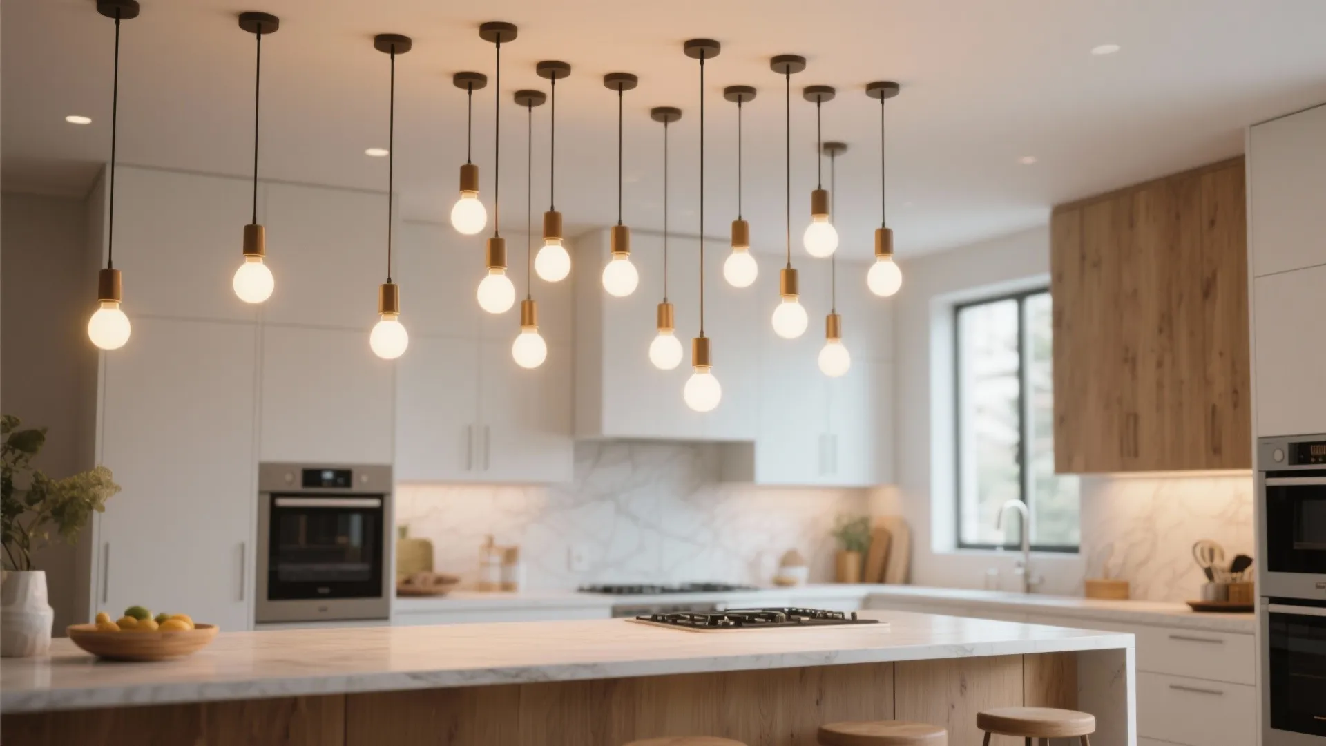 6. Pendant Lights in Clusters