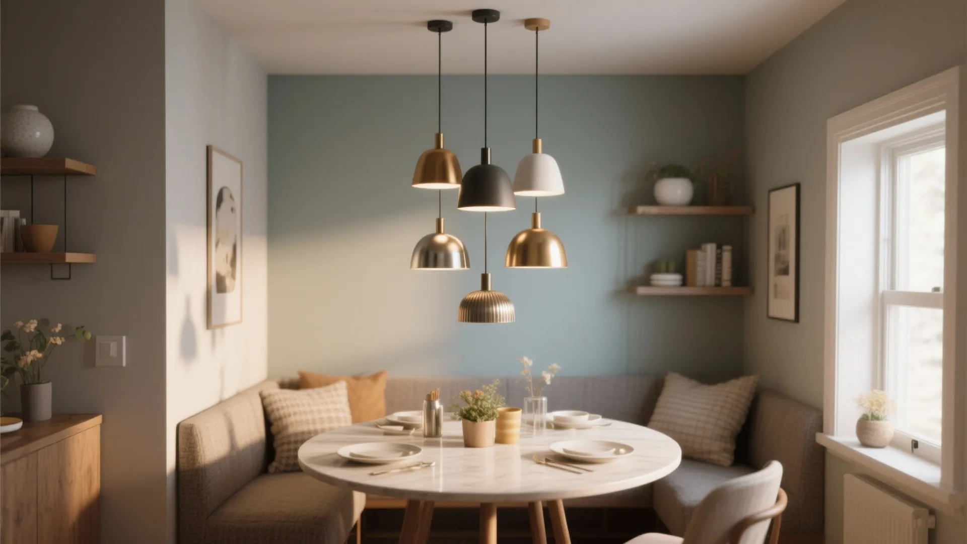 2. A cluster of small pendants for flexible styling