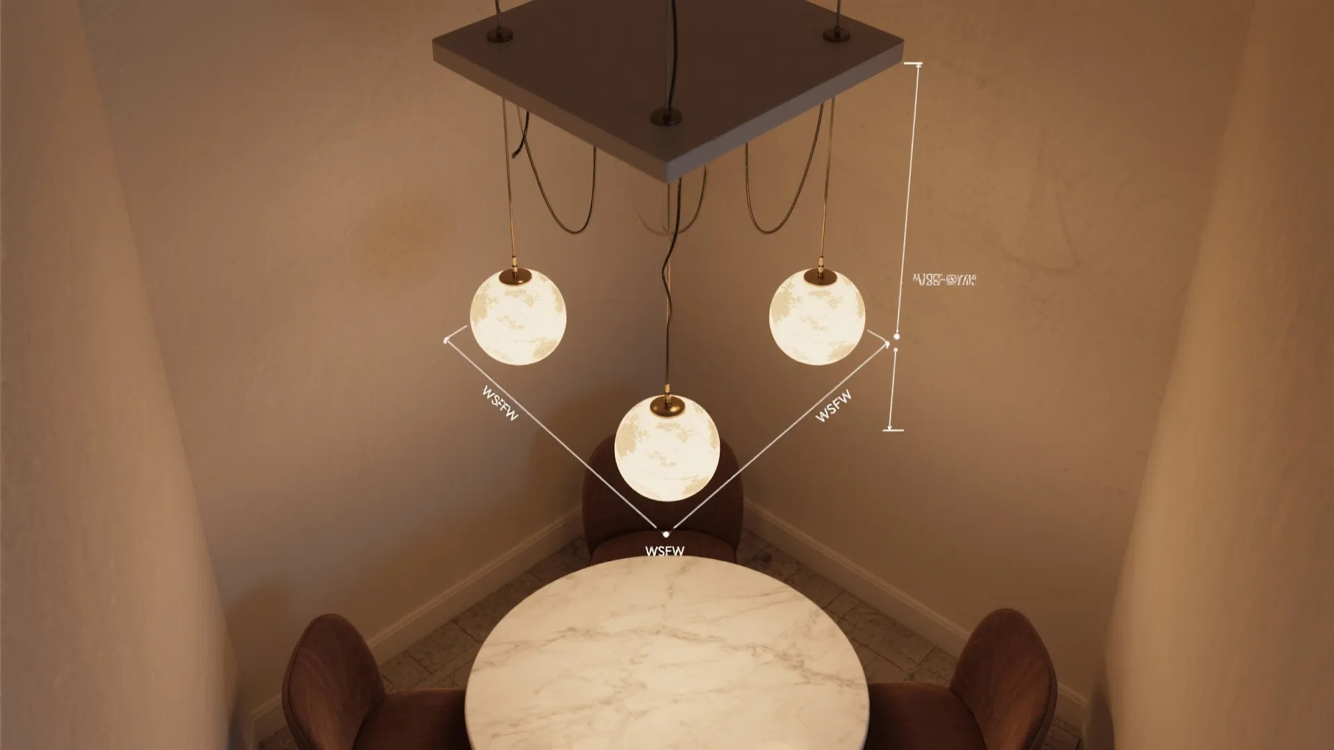 Soft-glow pendant clusters
