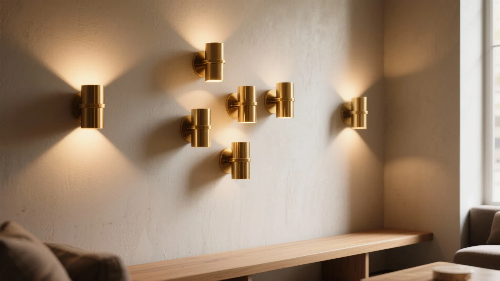 5. Clustered Mini Brass Lights