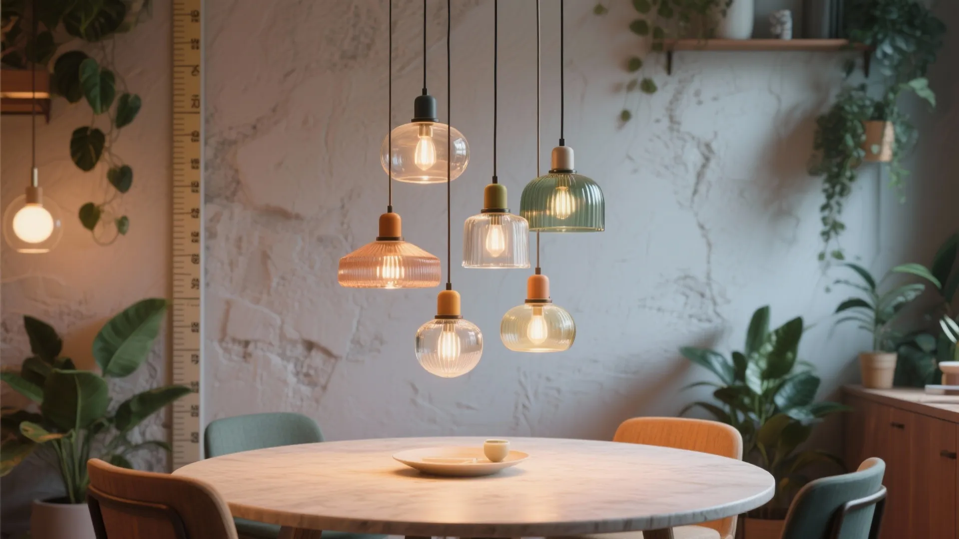 3. Clustered Mini Pendants for a Layered Look
