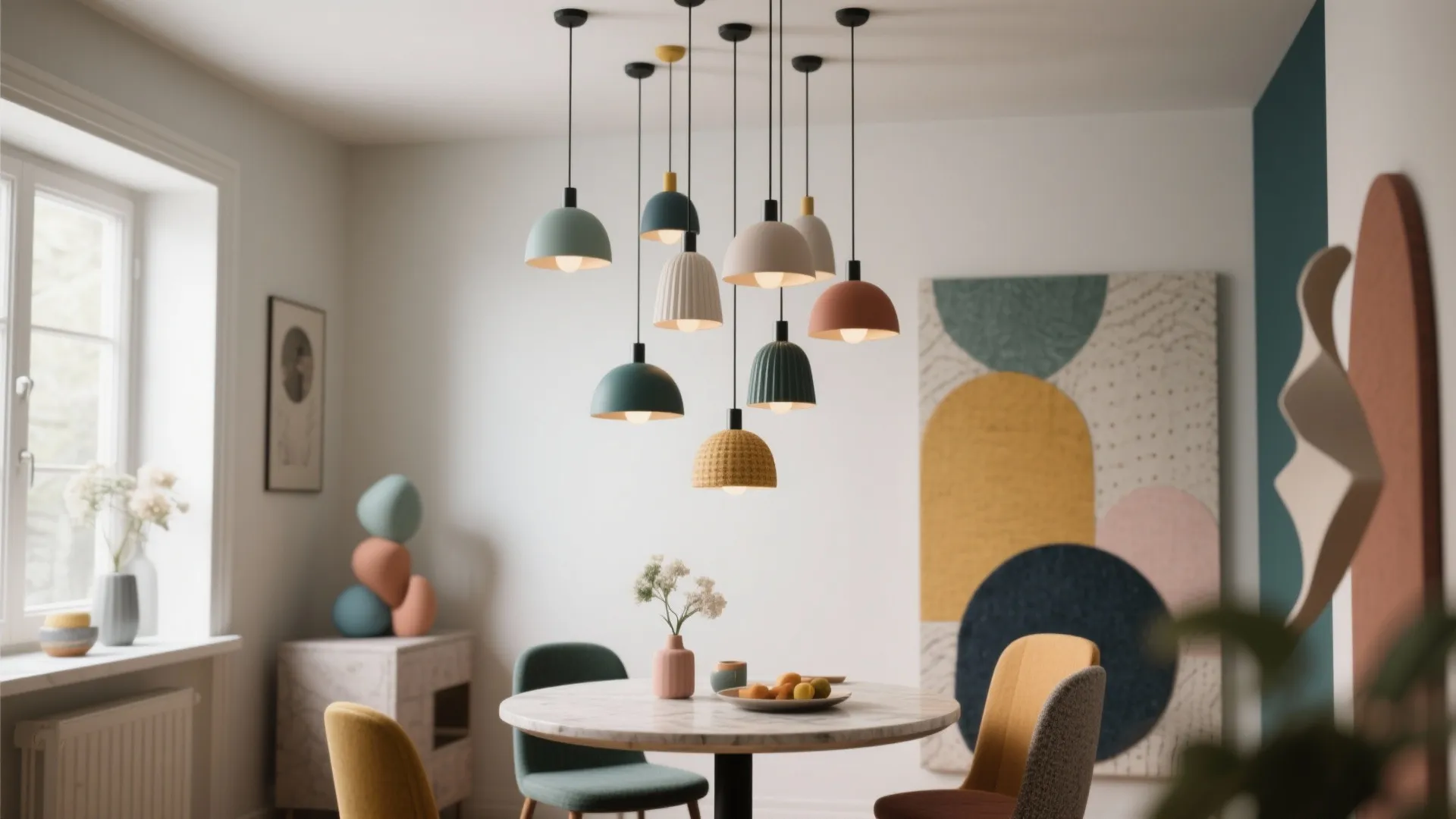3. Clustered Mini Pendants