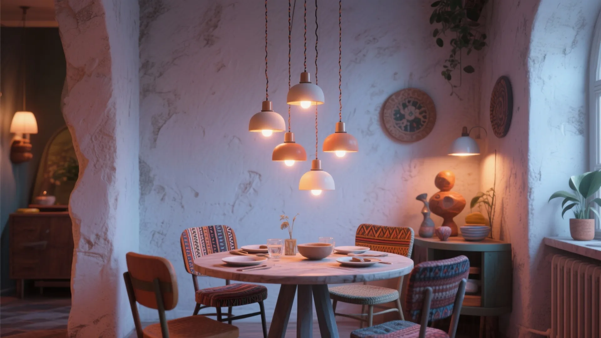 2. Clustered Mini Pendants