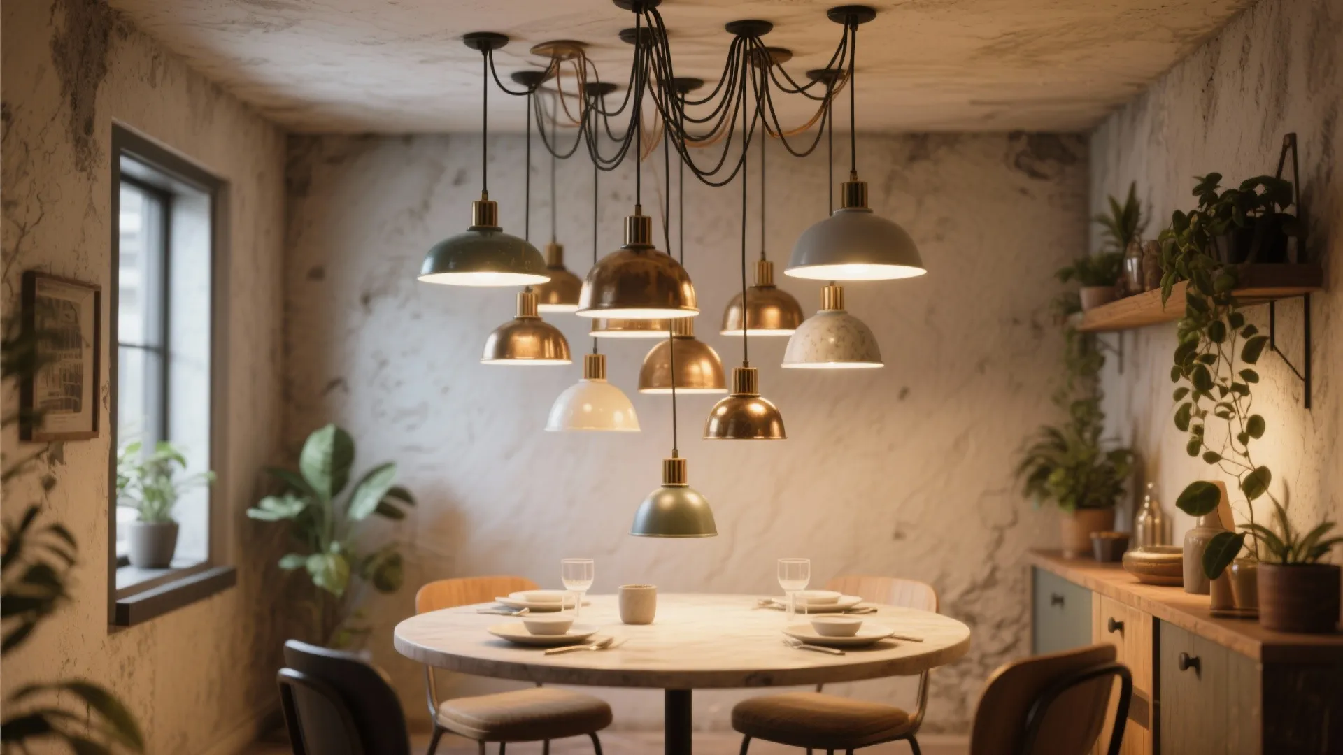 2. Clustered Mini Pendants for Casual, Layered Lighting