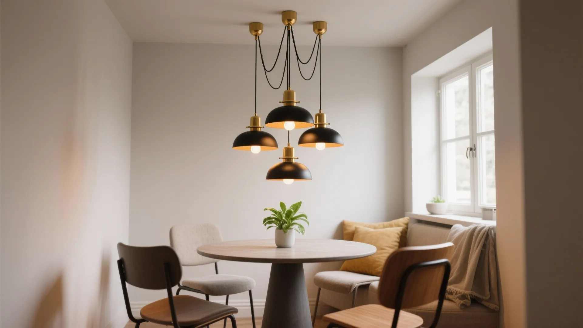 2. Clustered mini pendants for flexible arrangements