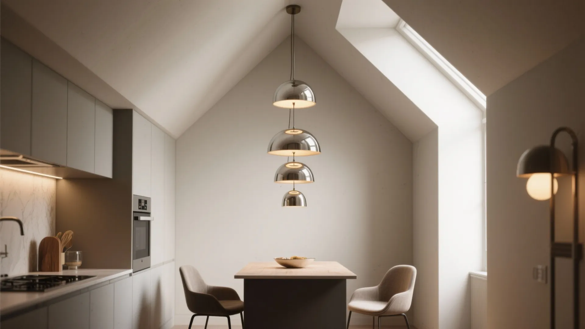 2. Clustered Mini Pendants for Vertical Interest