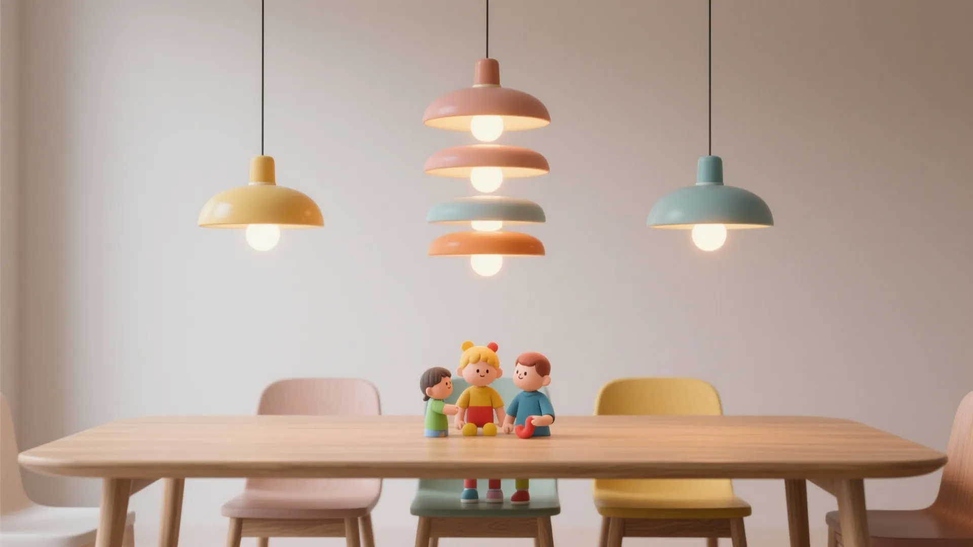 2. Clustered mini pendants for visual rhythm