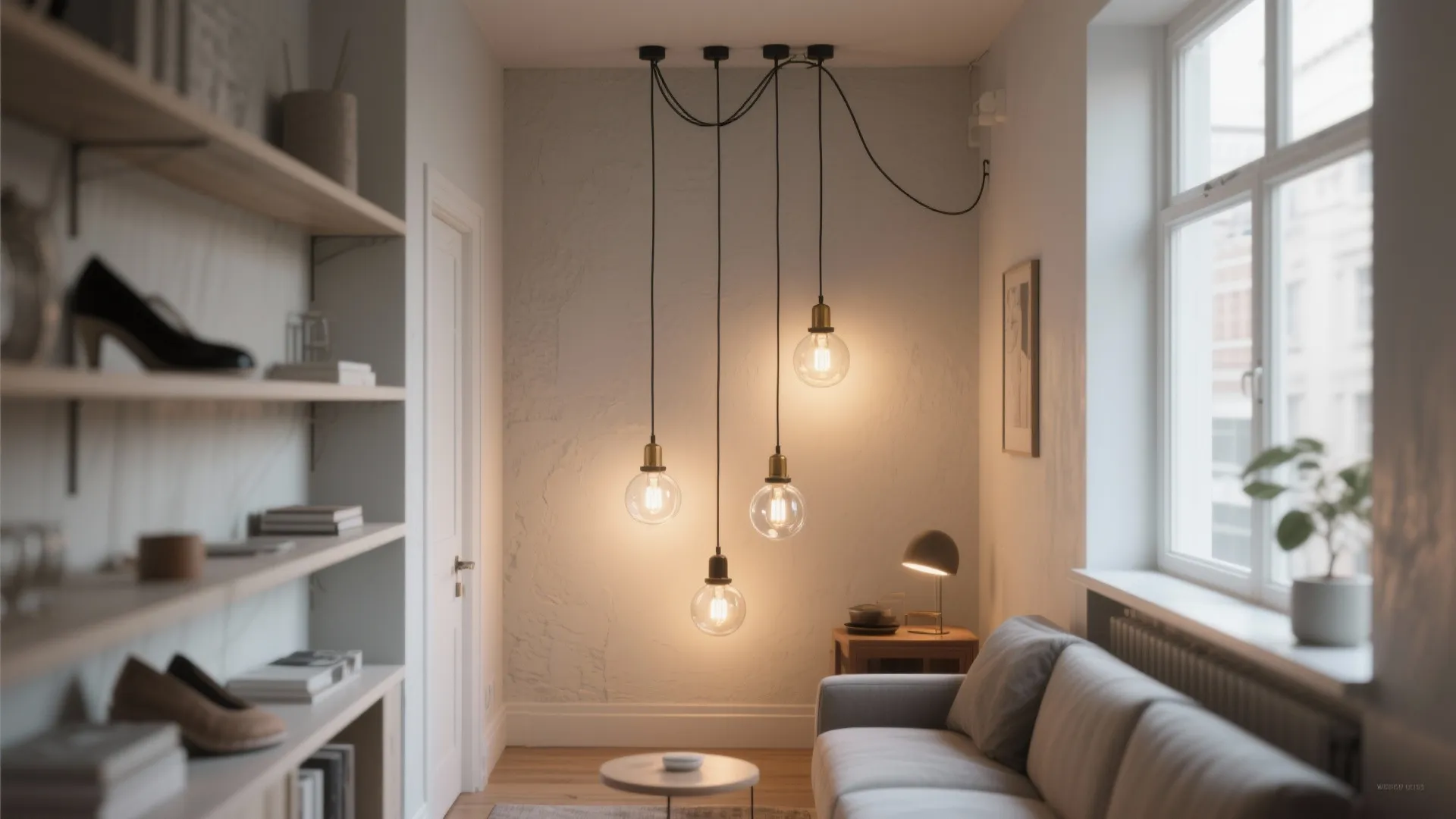 2. Clustered mini pendants to create a focal point