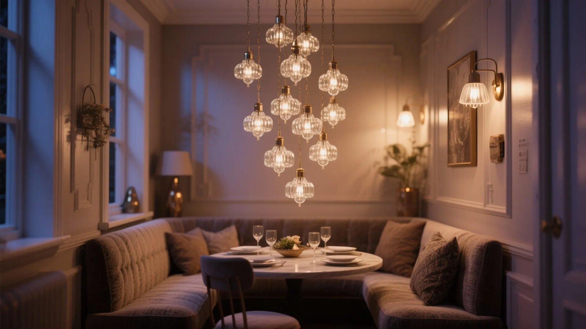 3. Clustered Mini-Chandeliers for Layered Ambience
