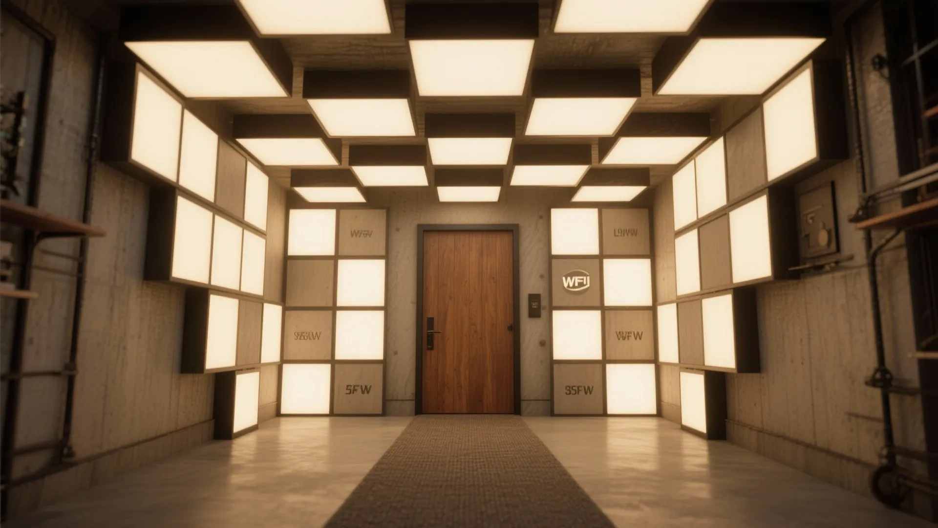 Patterned panel clusters for statement ceilings