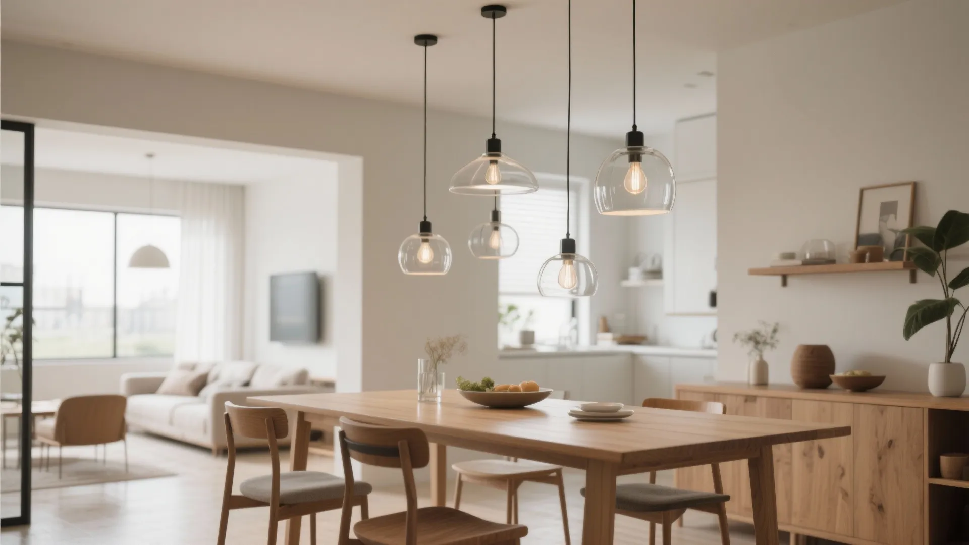 1. Clustered Pendant Lights