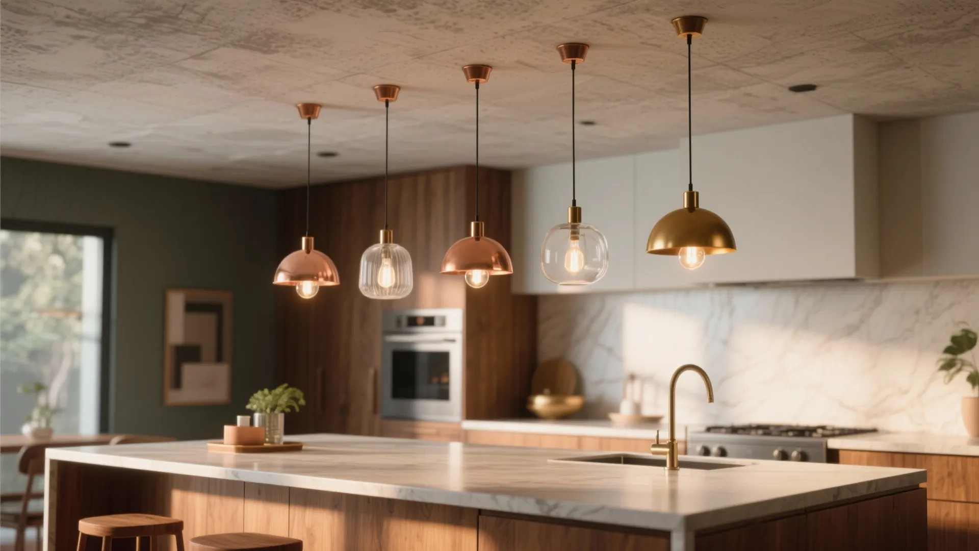 3. Clustered mini pendants for flexible styling