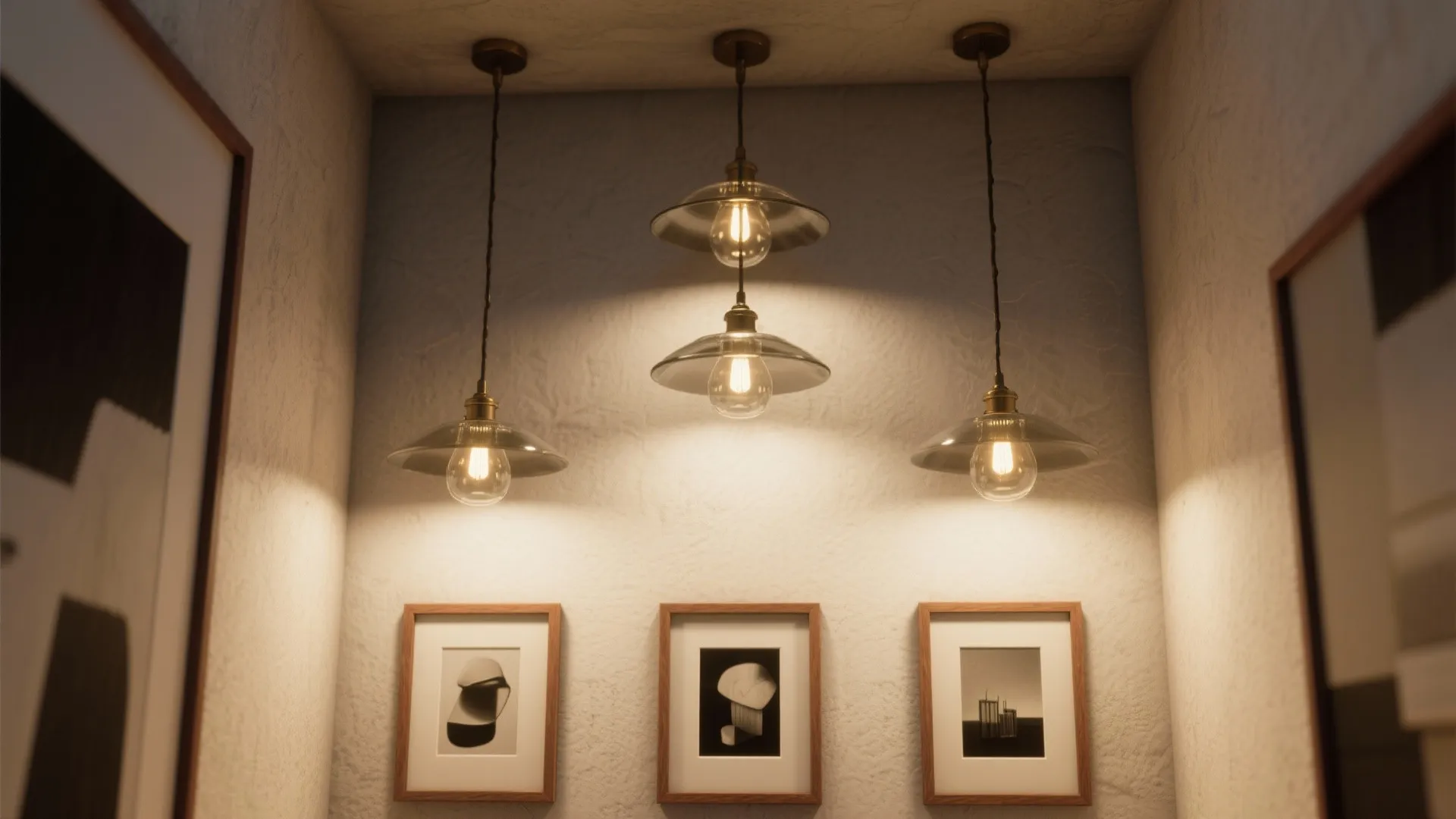5. Clustered pendant lights