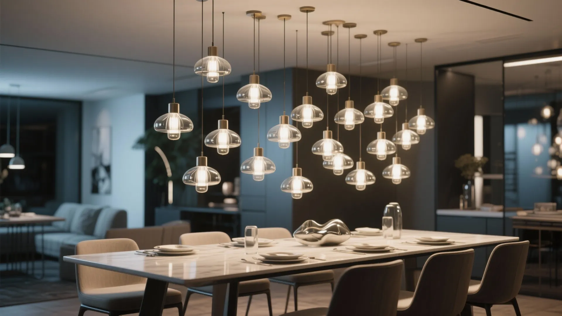 2. Clustered Mini Pendants