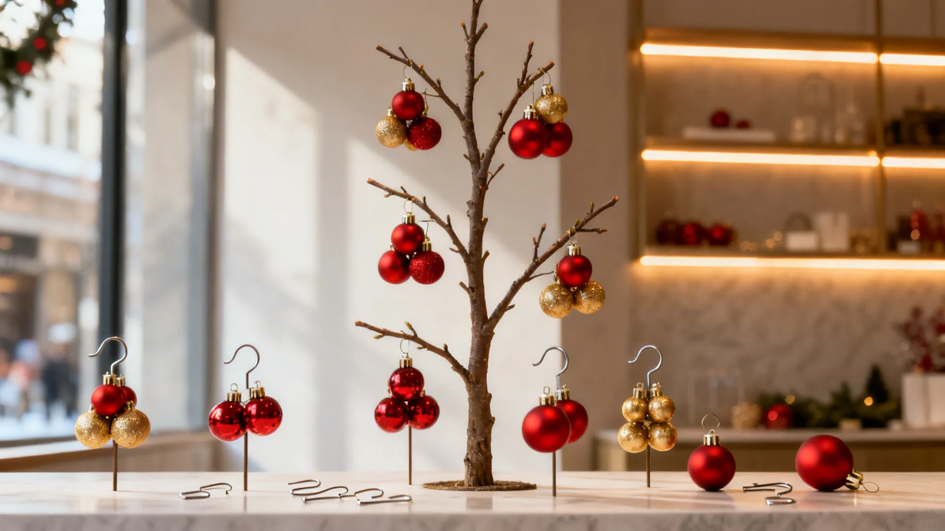 4. Clustered ornament vignettes