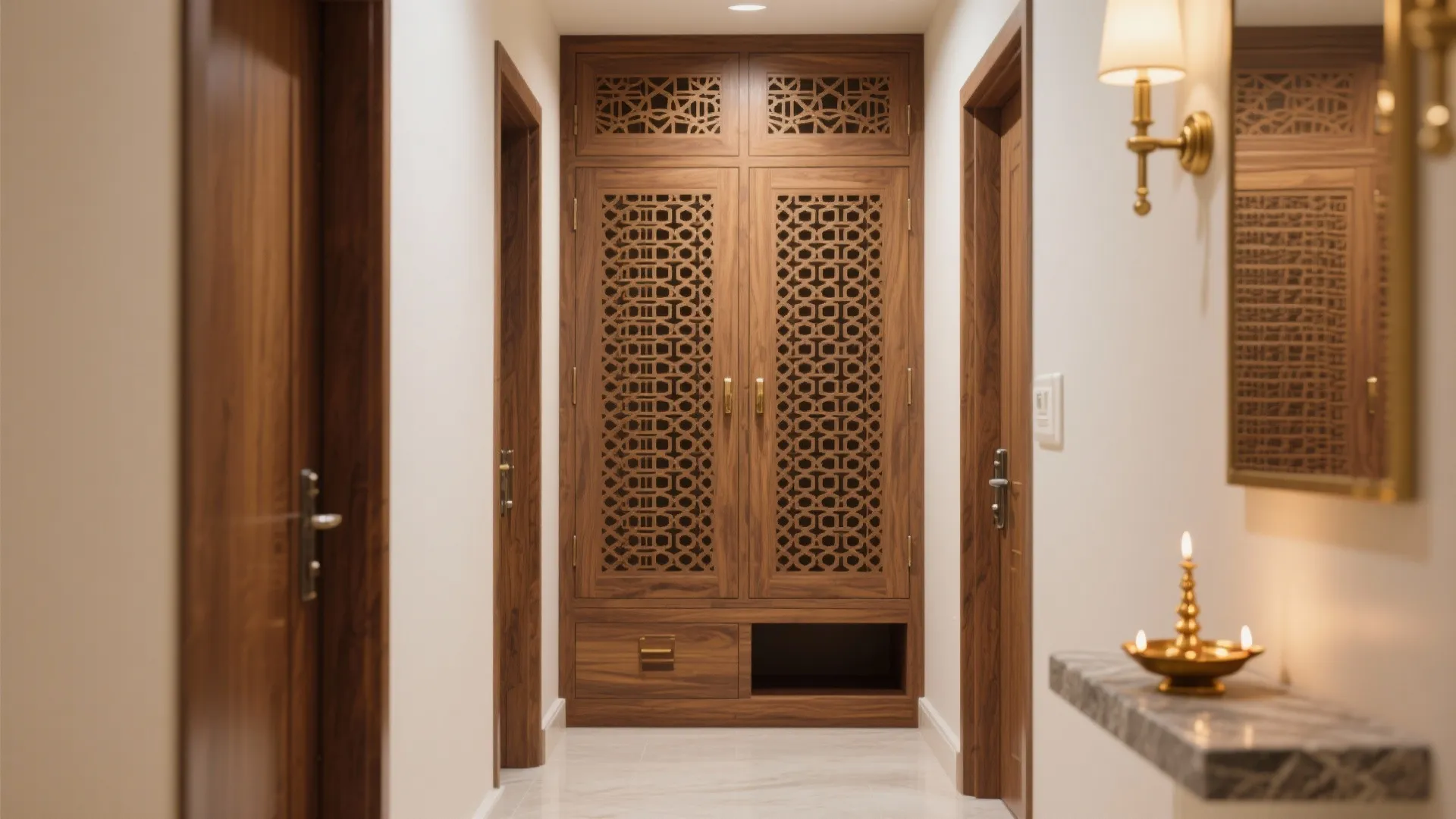 CNC temple cabinet doors