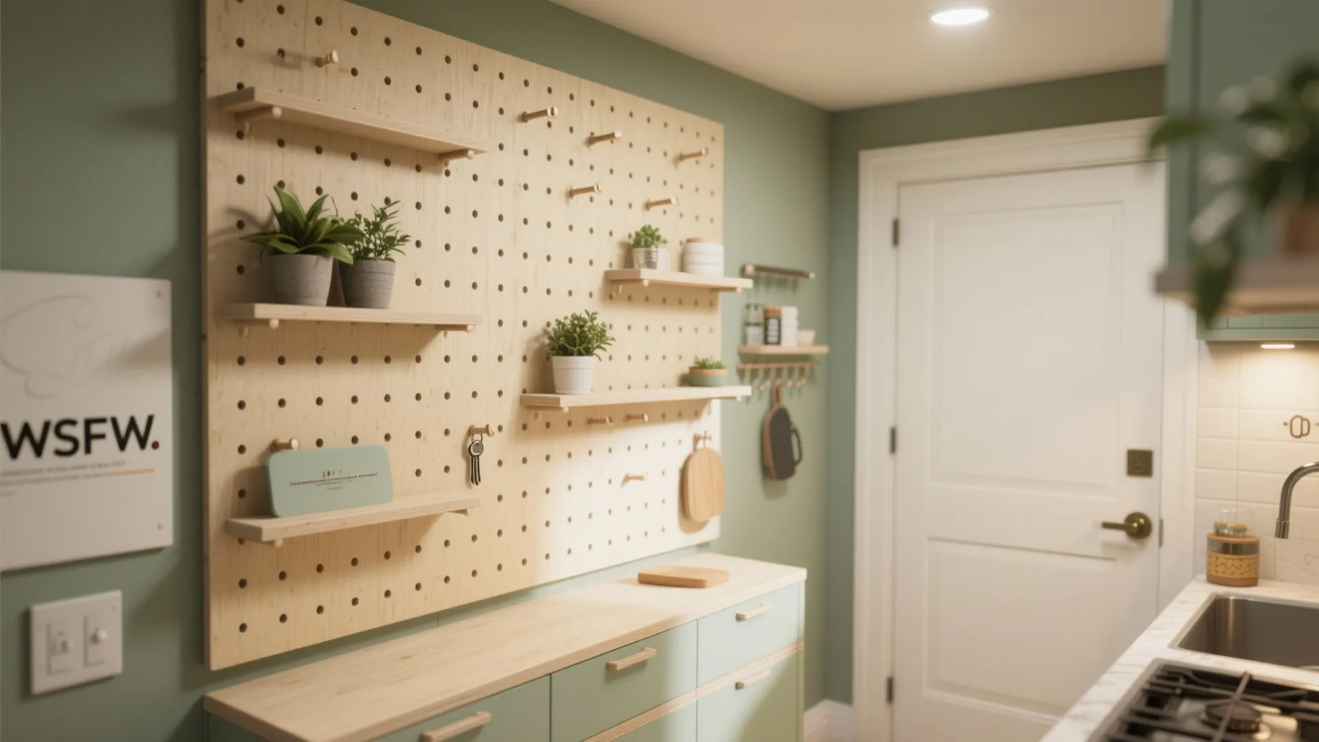 Oversized CNC Pegboard Wall for Flexible Storage