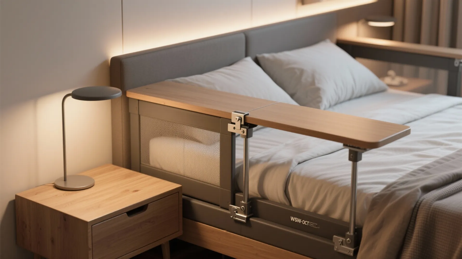 2. Narrow co-sleeper that converts to a bedside table